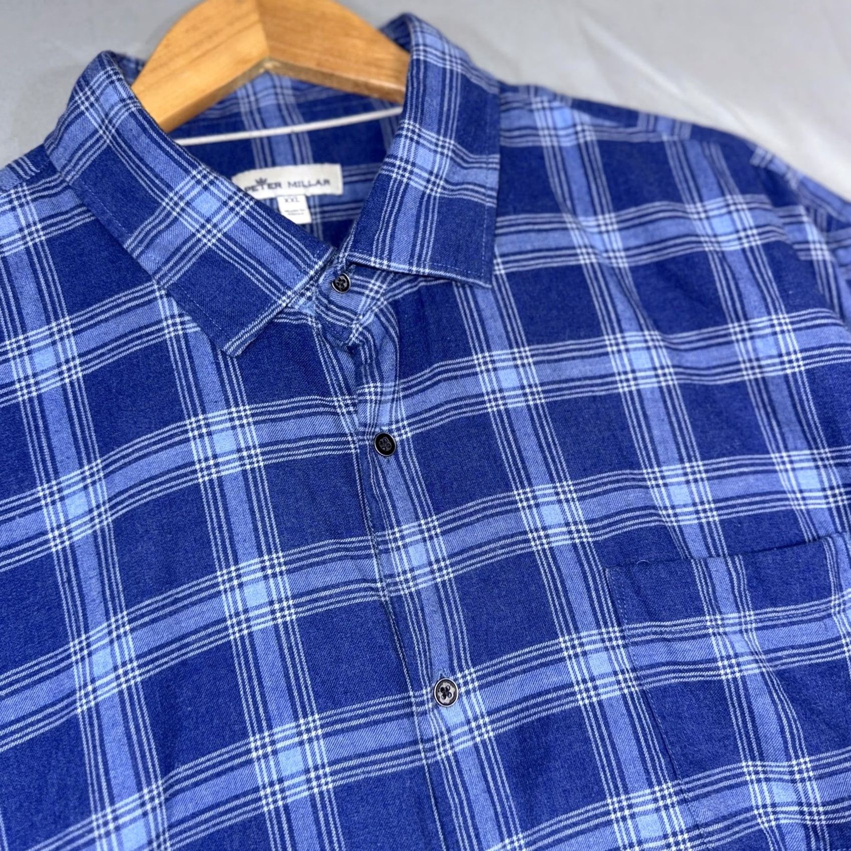 Peter Millar VINTAGE? No. Peter Millar Shirt Mens 2XL Blue Plaid Flannel Button Front Long Sleeve Shirt Mens 2XL Blue Plaid Flannel Button Front Long Sleeve Size US XXL / EU 58 / 5 - 3 Thumbnail