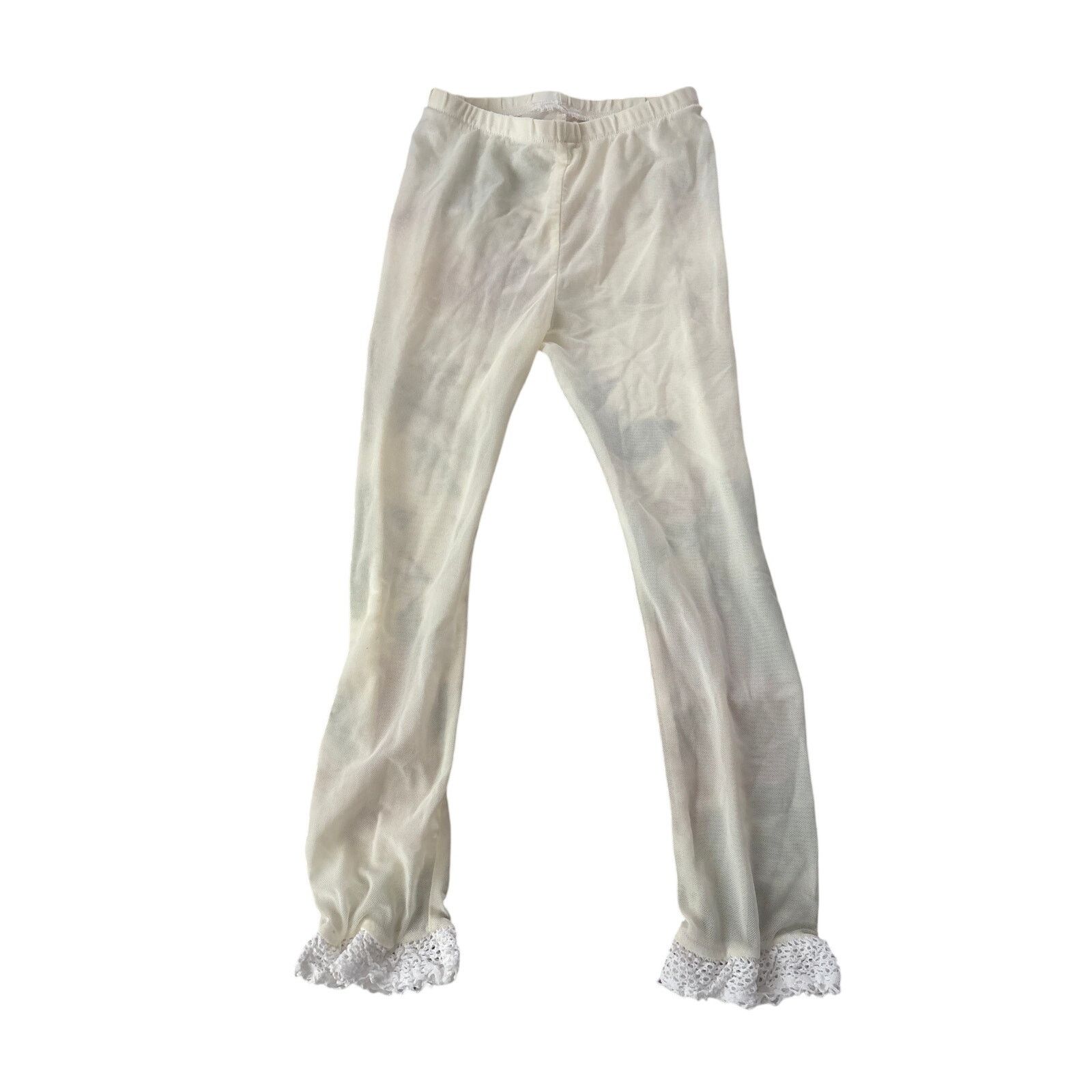 Other Dollcake Cream Lace Trim Leggings Girls 5T Size ONE SIZE - 2 Thumbnail