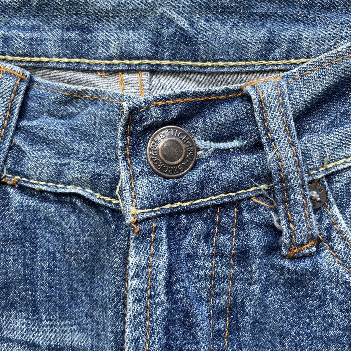 Abercrombie & Fitch W30 Vintage A&F Straight Slim Faded Distressed Jeans Pants Size US 30 / EU 46 - 6 Thumbnail