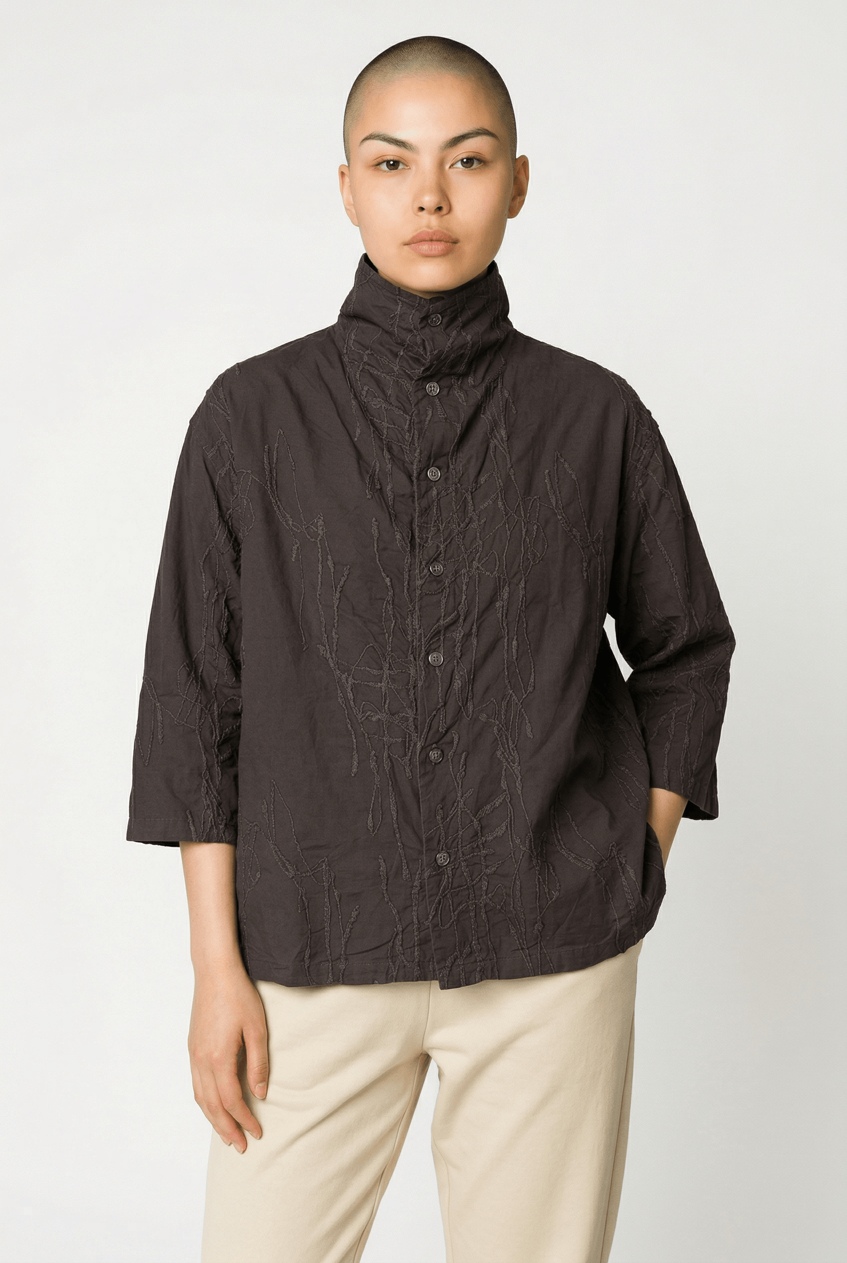 Issey Miyake Plantation Issey Miyake Textured Cropped Jacket Size M / US 6-8 / IT 42-44 - 1 Thumbnail