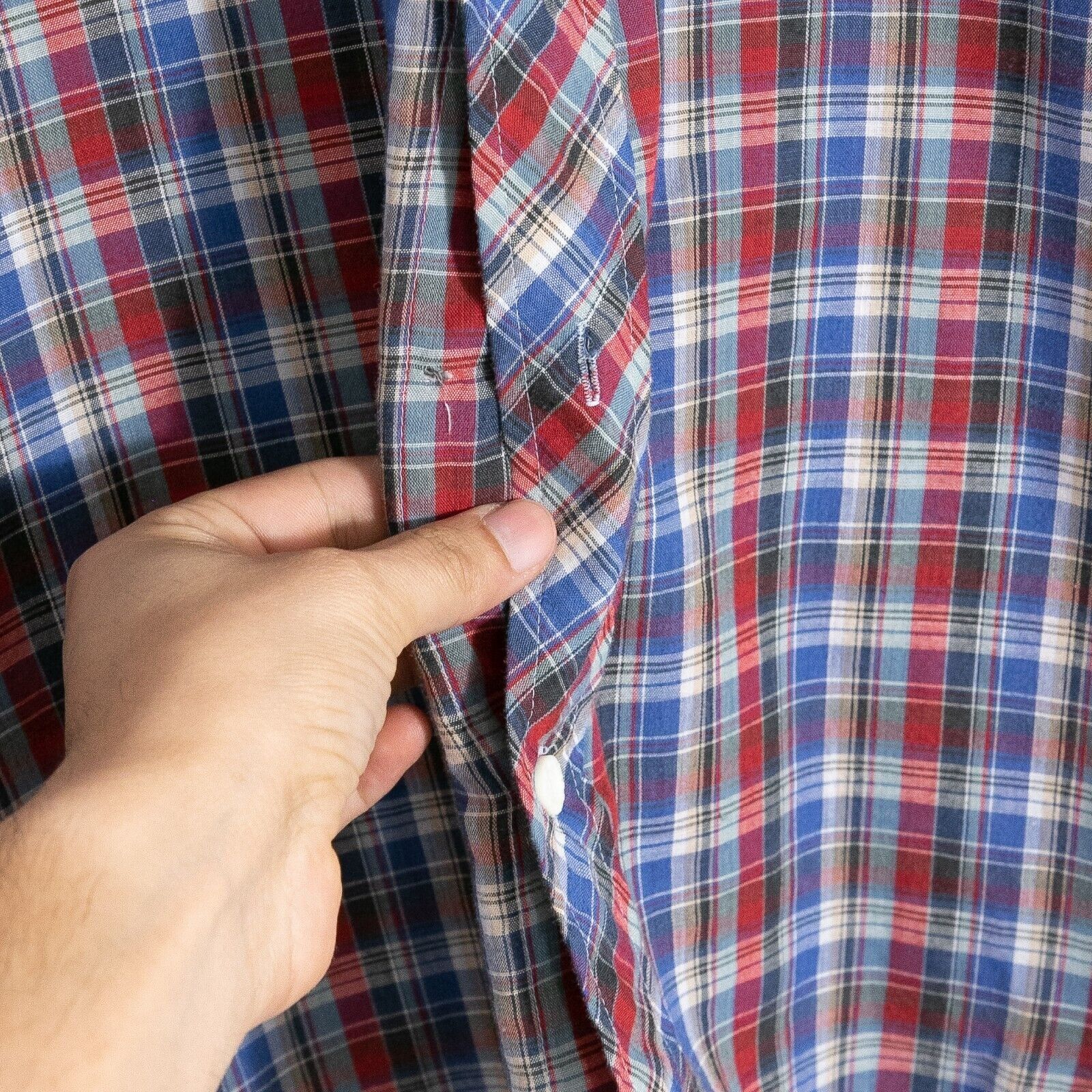 Dickies Vintage Dickies Button Up Plaid Shirt Medium Distressed Red Size US M / EU 48-50 / 2 - 7 Thumbnail