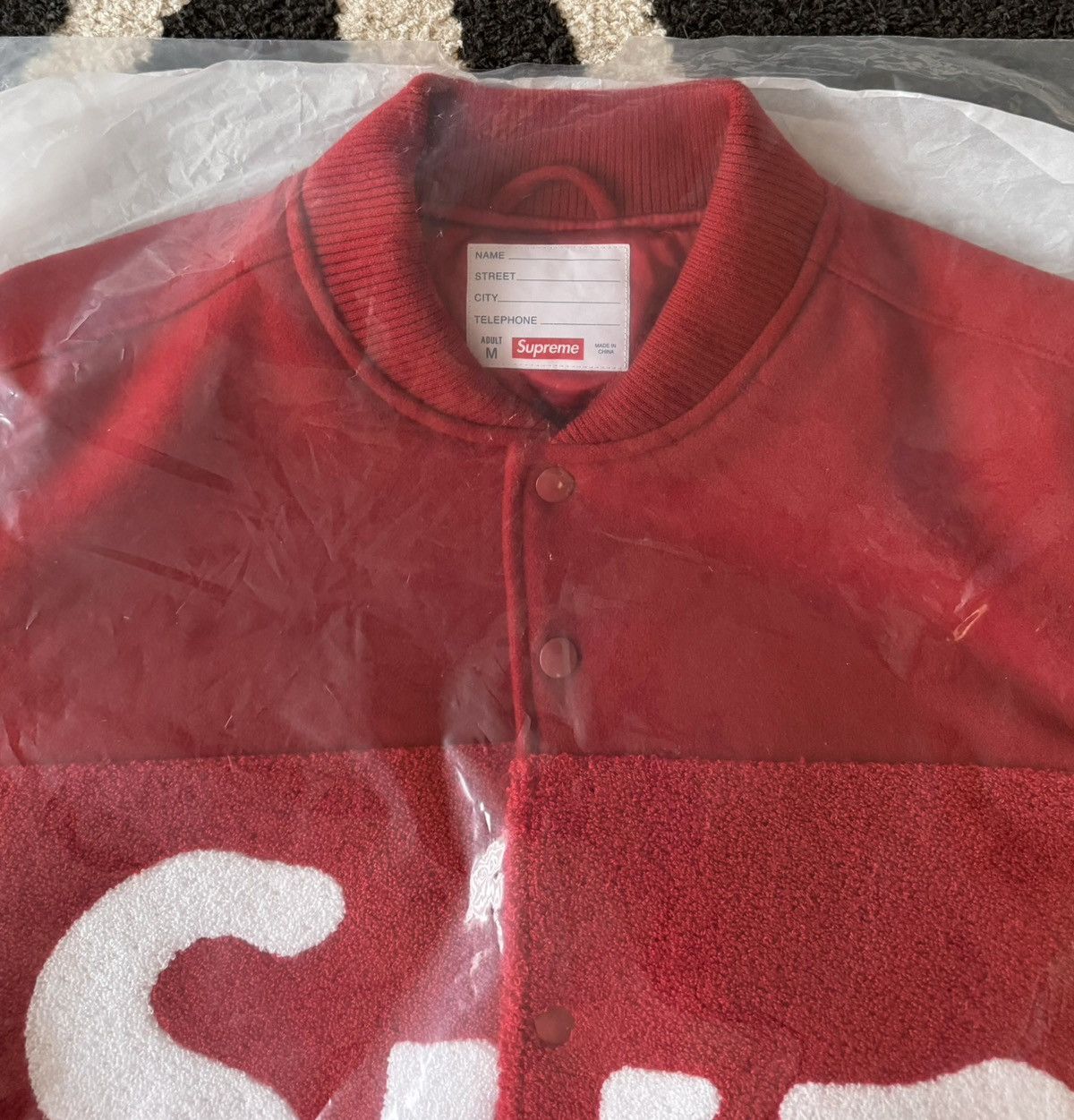Cactus Plant Flea Market × Supreme Big Logo Chenille Varsity Jacket Size US M / EU 48-50 / 2 - 4 Thumbnail