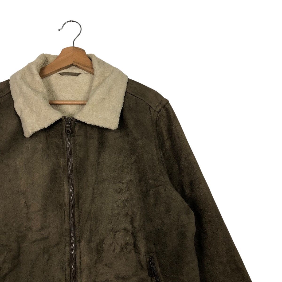 Japanese Brand 📌Vintage Leather Jacket Uniqlo Sherpa Blanket Issey Miyake Size US L / EU 52-54 / 3 - 7 Thumbnail