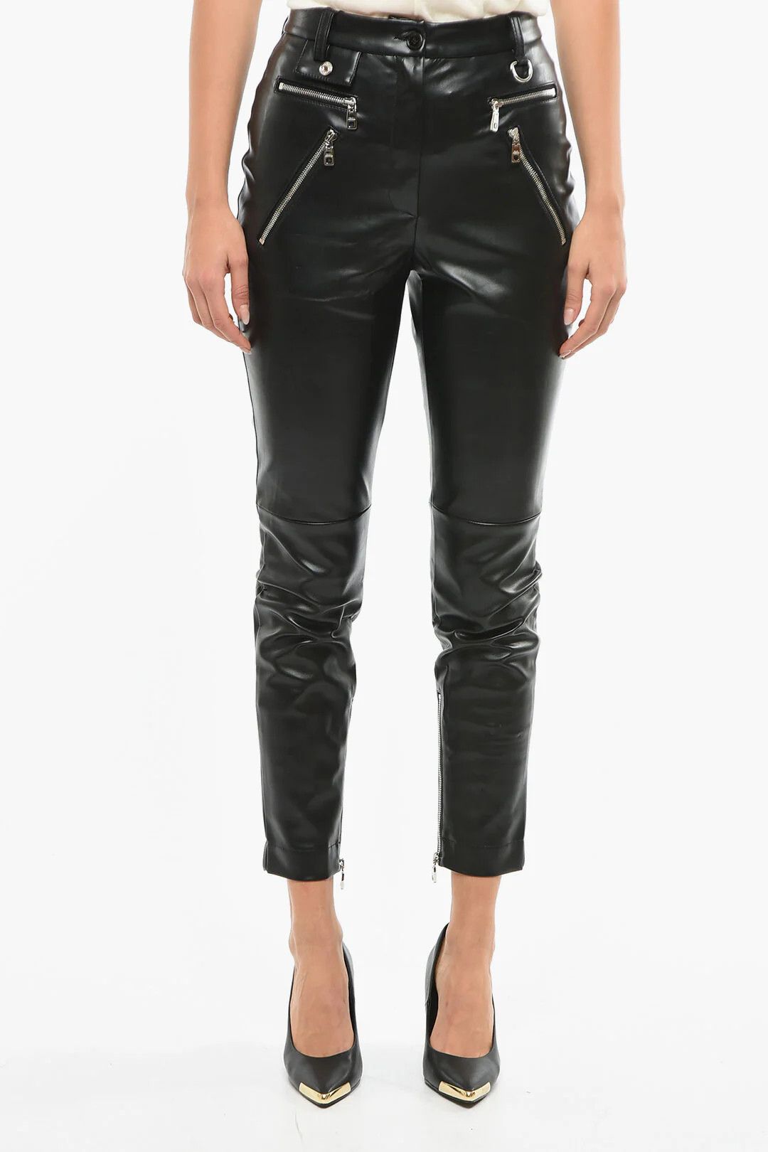 Dolce & Gabbana og1mm0426 Regular-Fit Vegan Leather Pant in Black Size 27" / US 4 / IT 40 - 1 Thumbnail