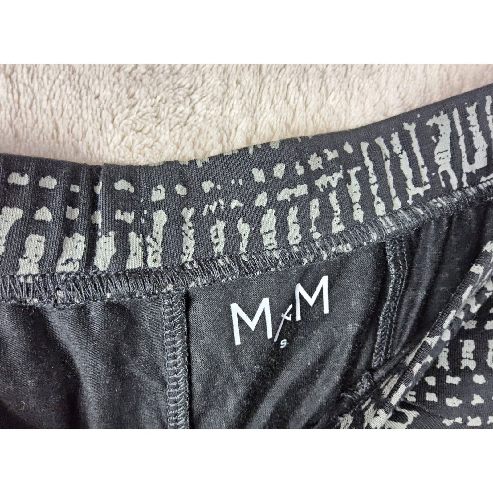Vintage MxM Roxanne Pull On Knit Black Grey Pants S Womens Knit Cotton Blend Ankle Pants Size S Black Womens Size 28" / US 6 / IT 42 - 4 Thumbnail