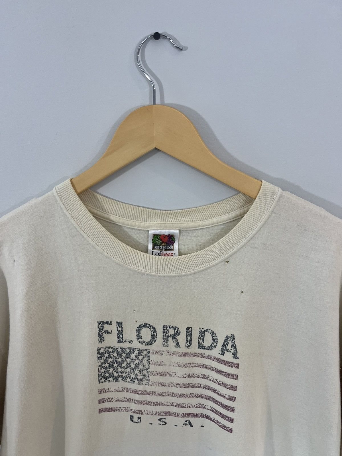 Vintage Distressed Sun Faded Florida Graphic Tee Size US XL / EU 56 / 4 - 3 Thumbnail