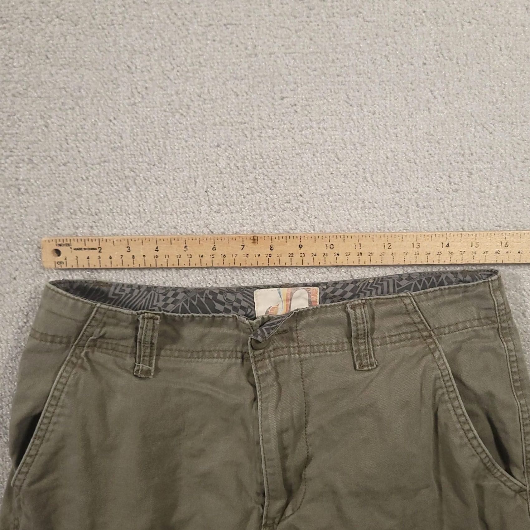 Ocean Pacific OP Cargo Shorts Mens 32 Green Multi Pocket Utility Cotton Casual Size US 32 / EU 48 - 5 Thumbnail