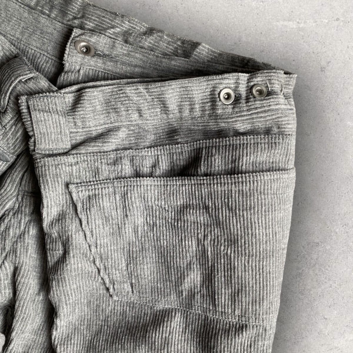 ANREALAGE Anrealage Wrap Grey Corduroy Pants Size US 32 / EU 48 - 3 Thumbnail