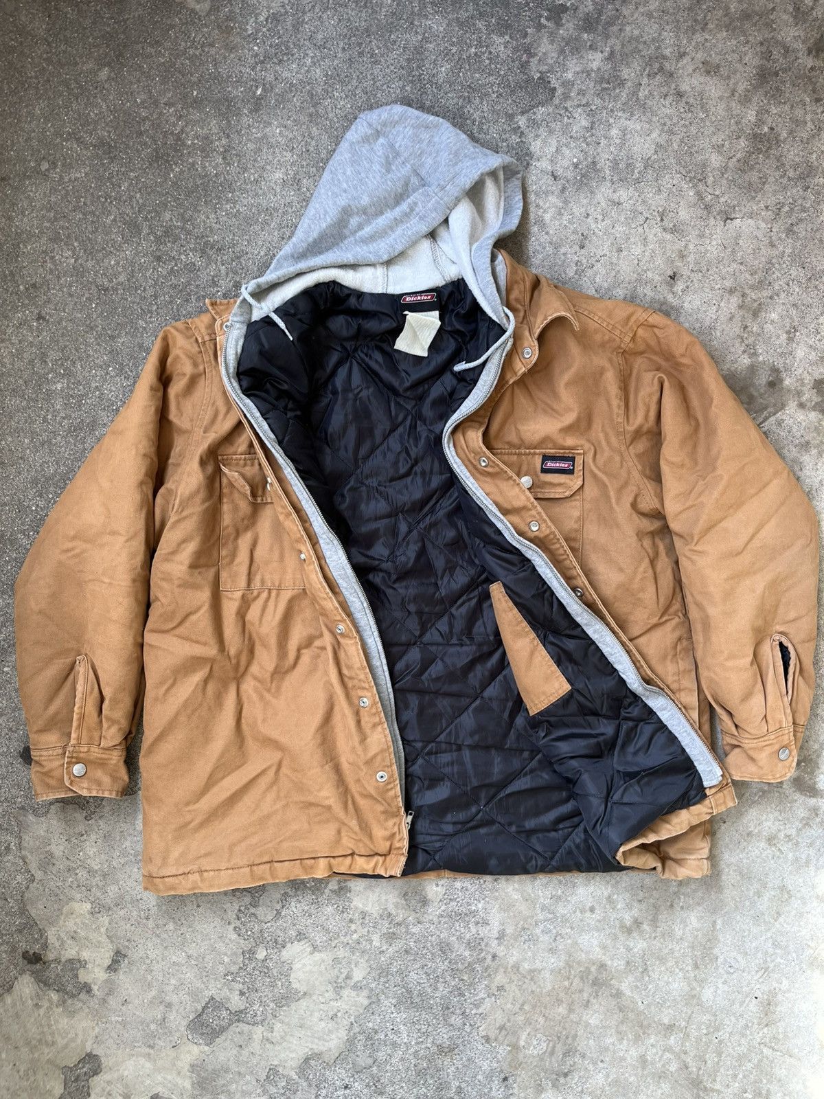 Dickies Y2K Dickies Hooded Workwear Jacket Size US L / EU 52-54 / 3 - 3 Thumbnail