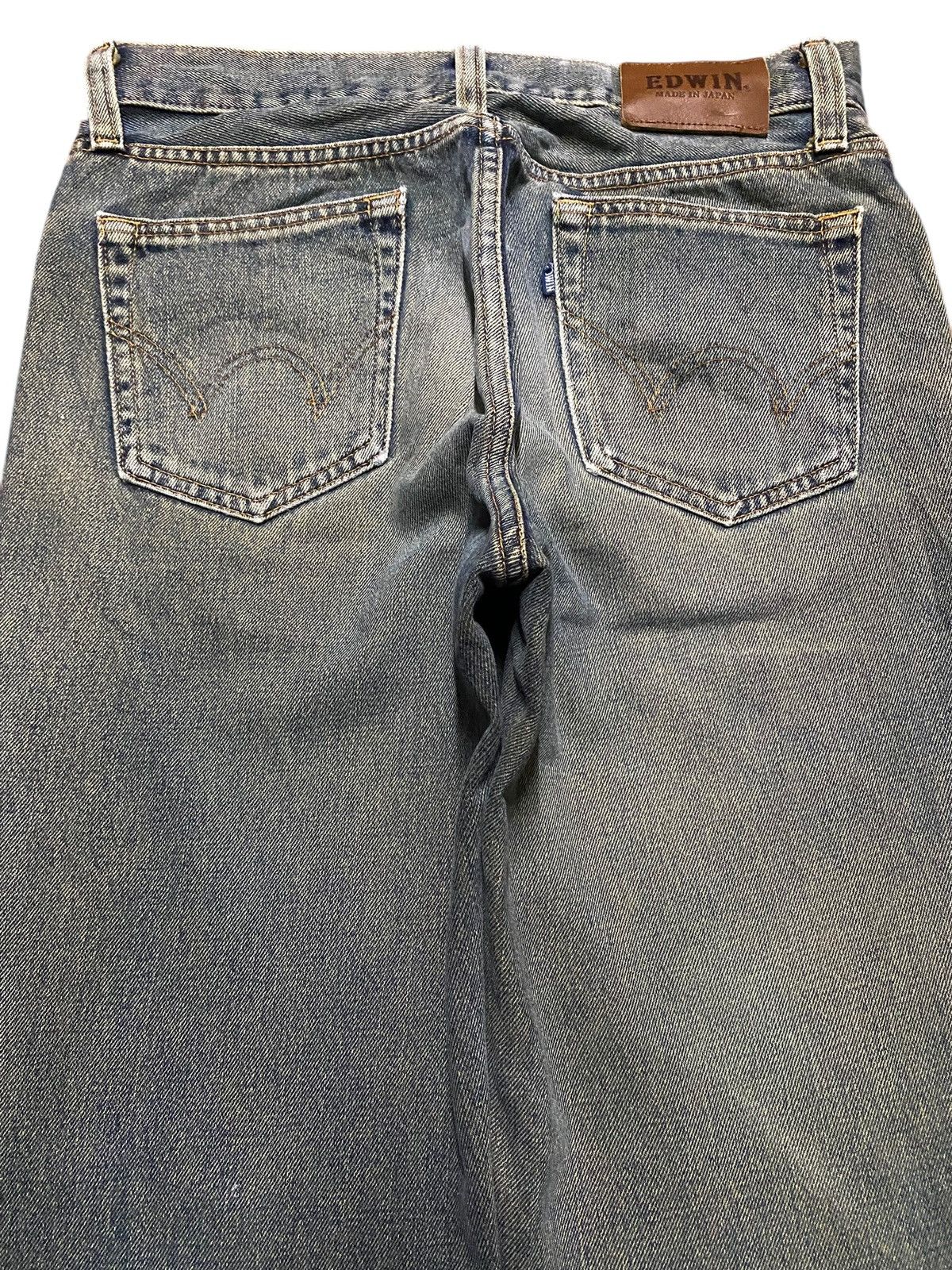Japanese Brand Vintage Edwin E603R Japan Mud Wash Distressed Loose Jeans Size US 30 / EU 46 - 4 Thumbnail