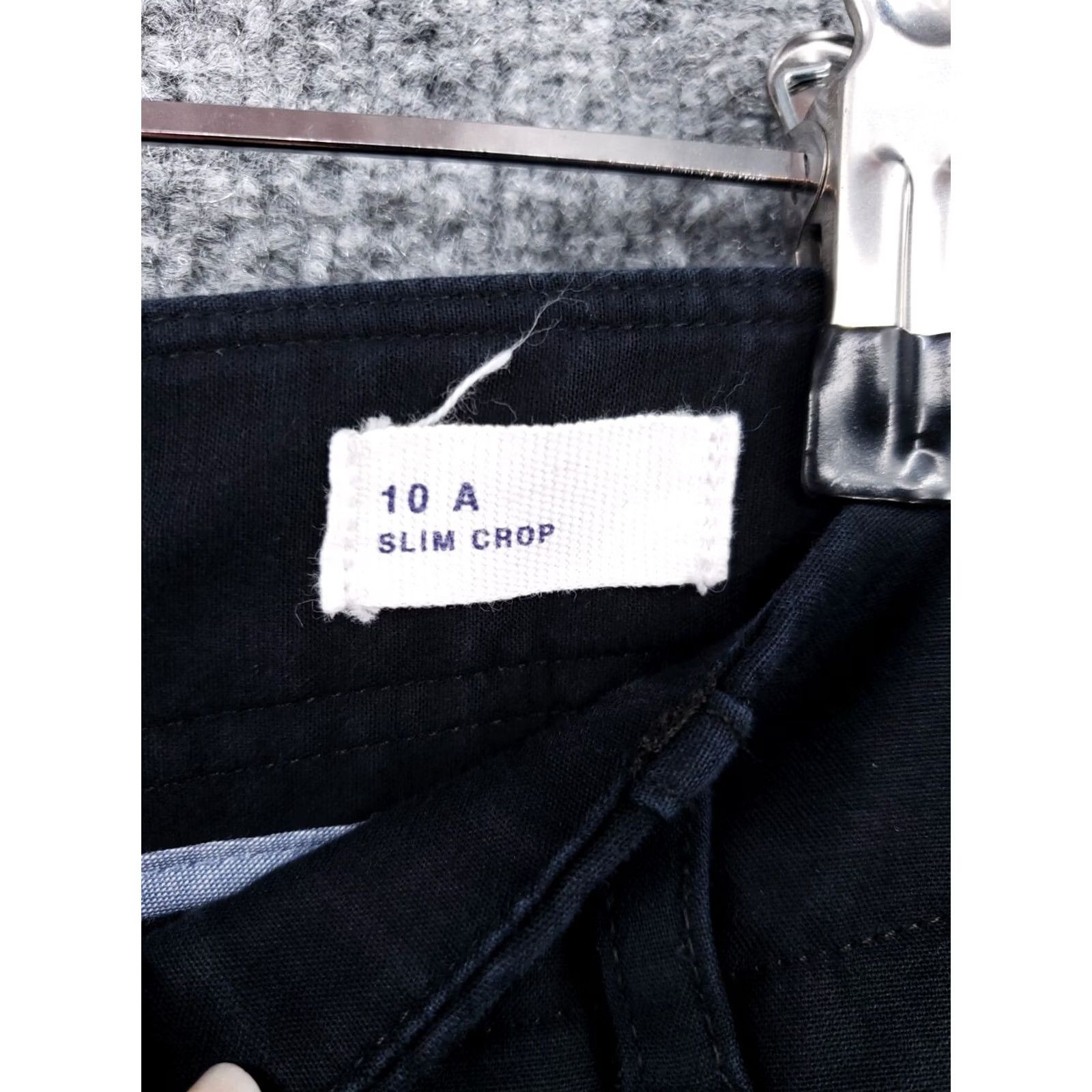 Gap Gap Pants Womens 10 Black Chino Mid-Rise Straight Slim Crop Ankle Flat Front Size 24" / US 00 / IT 34 - 4 Thumbnail
