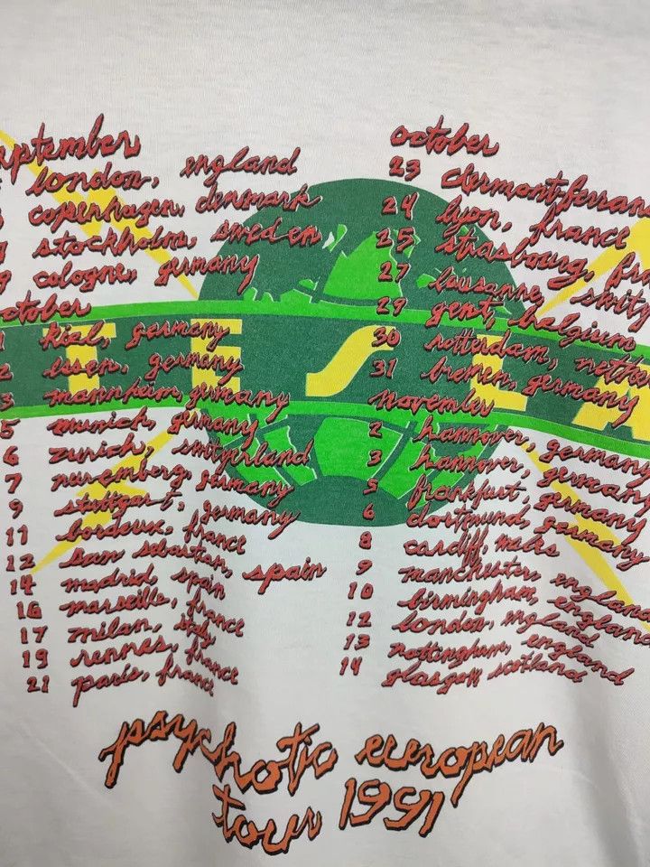 Vintage Vintage Tesla Psychotic European Tour 1991 t shirt Size US XL / EU 56 / 4 - 7 Thumbnail