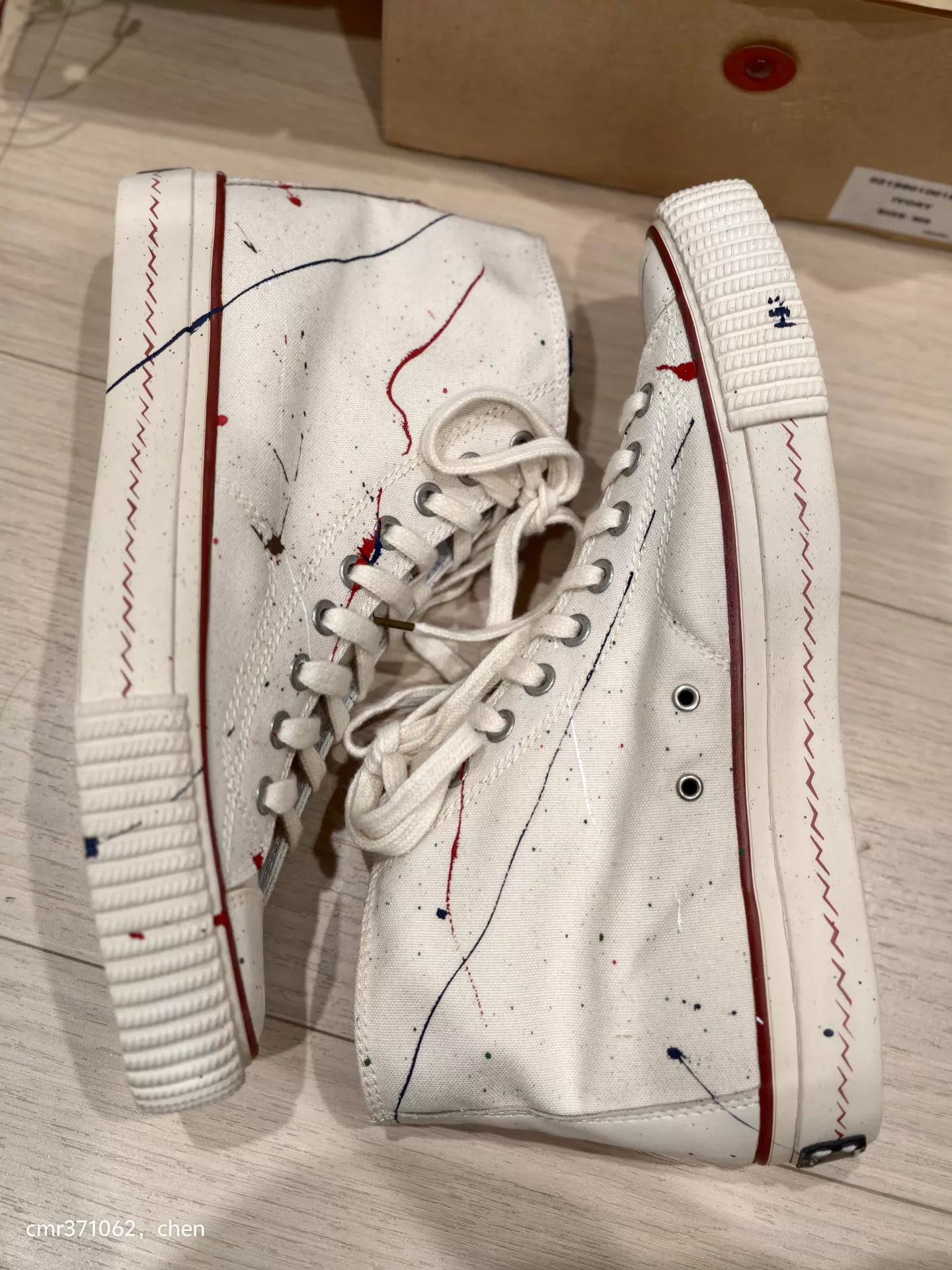 Visvim VISVIM 19 ICT SKAGWAY HI CANVAS Splatter Ivory 9 Size US 9 / EU 42 - 3 Thumbnail