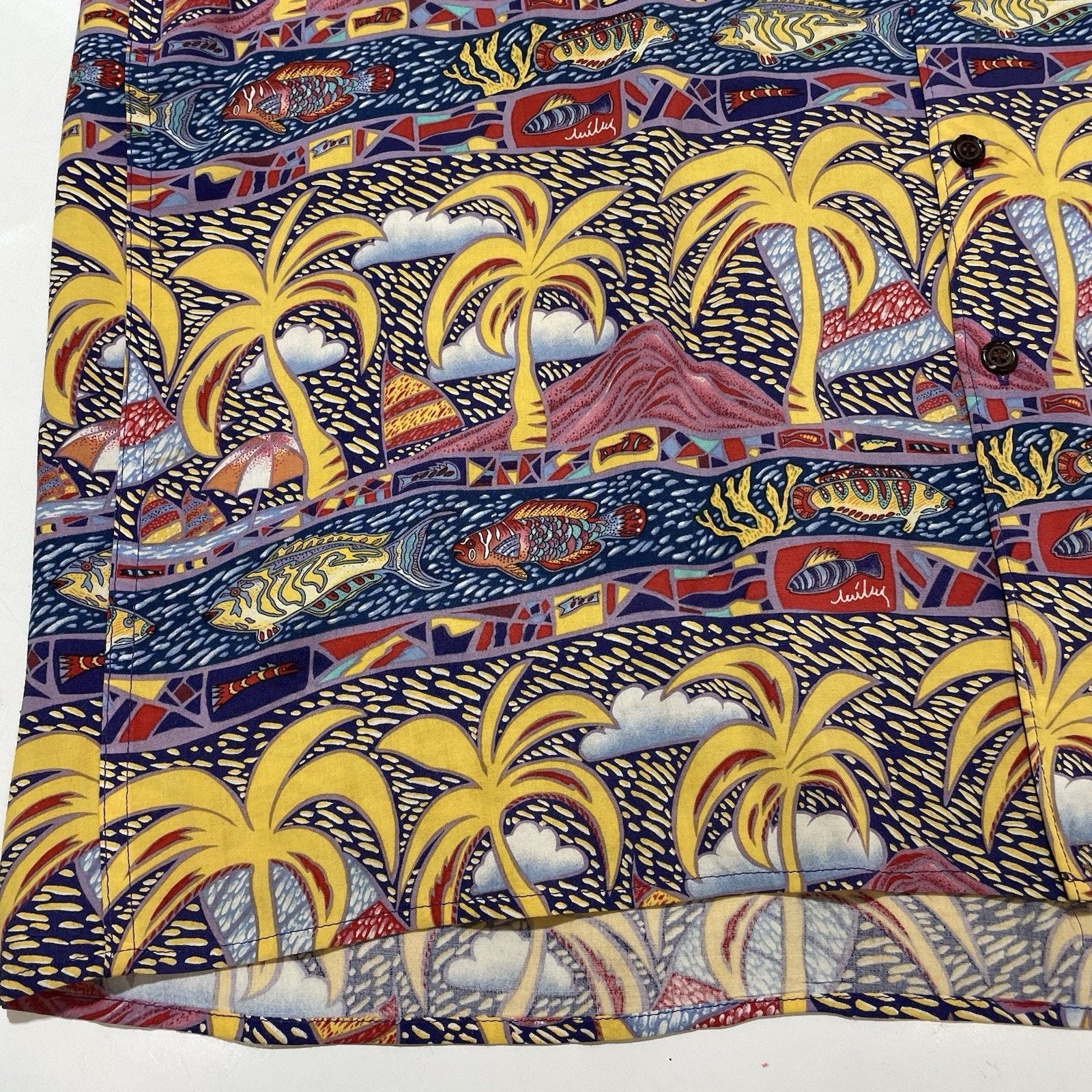 Reyn Spooner VTG Reyn Spooner Miley Rayon Hawaiian Shirt Funky Palms XL Size US L / EU 52-54 / 3 - 3 Thumbnail