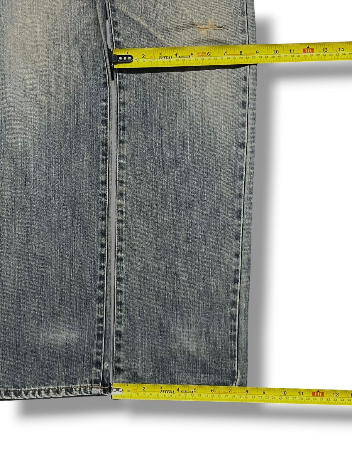 Edwin Vintage Exwin 403 Japan - Faded Mud Wash, Distressed Jeans Size US 31 - 19 Thumbnail