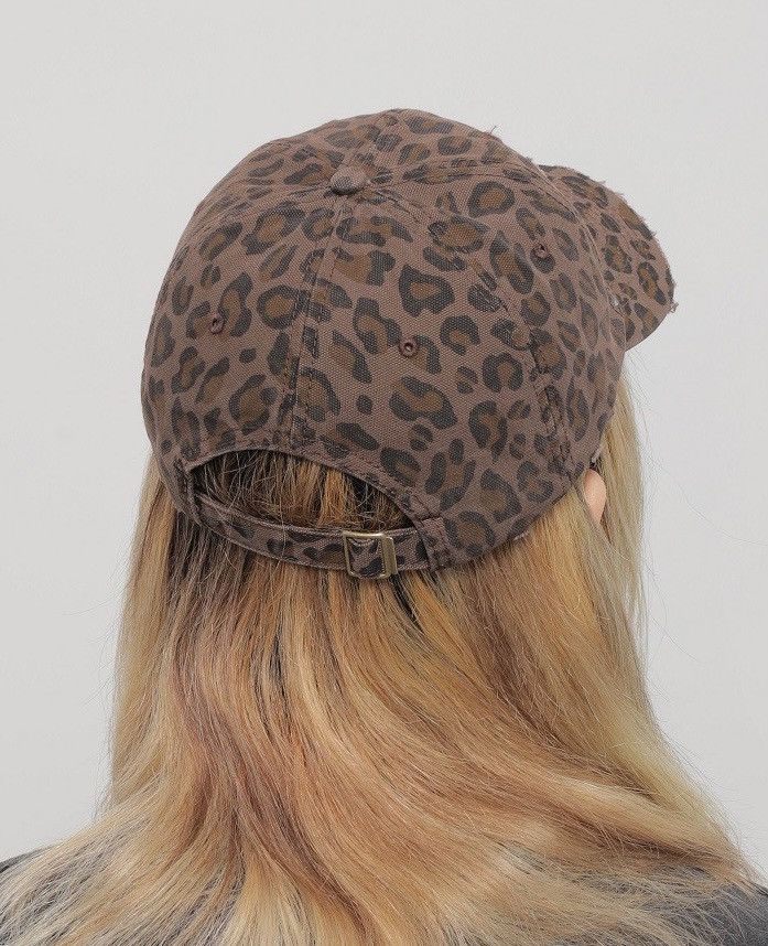 Other Retro punk vintage leopard distressed raw cap hat Size ONE SIZE - 2 Thumbnail
