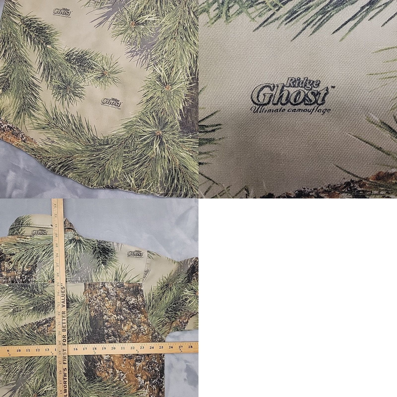 Vintage VINTAGE Ghost Camo Shirt Mens XL Green Ridge Pine Safari Epaulet Twill Hunting Shirt Size US XL / EU 56 / 4 - 9 Thumbnail