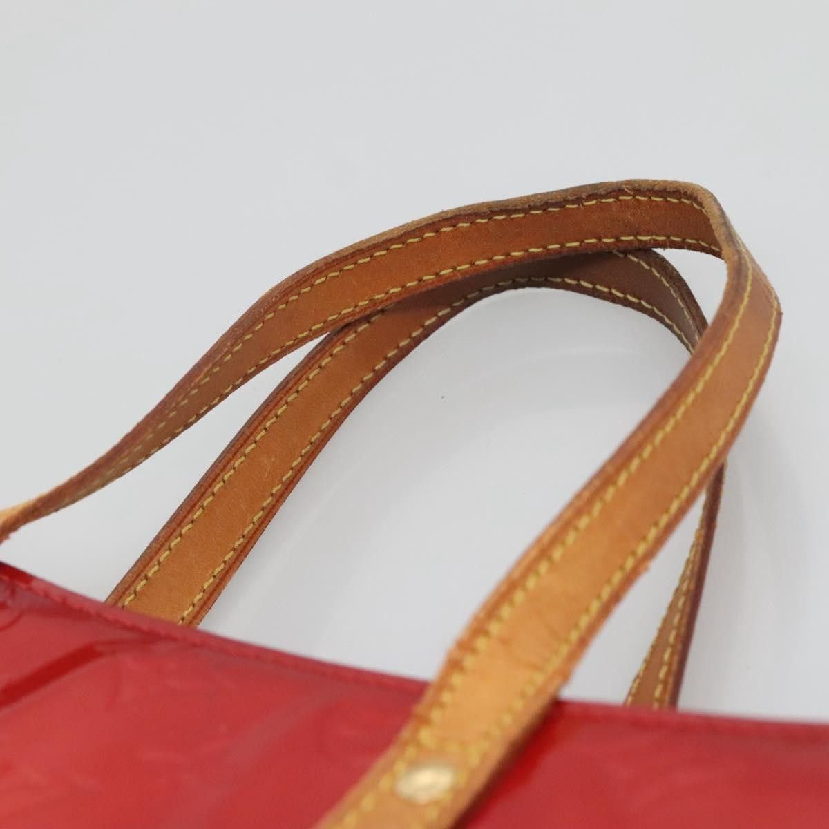 Louis Vuitton LOUIS VUITTON Monogram Vernis Reade MM Hand Bag Red Rouge Size ONE SIZE - 8 Thumbnail
