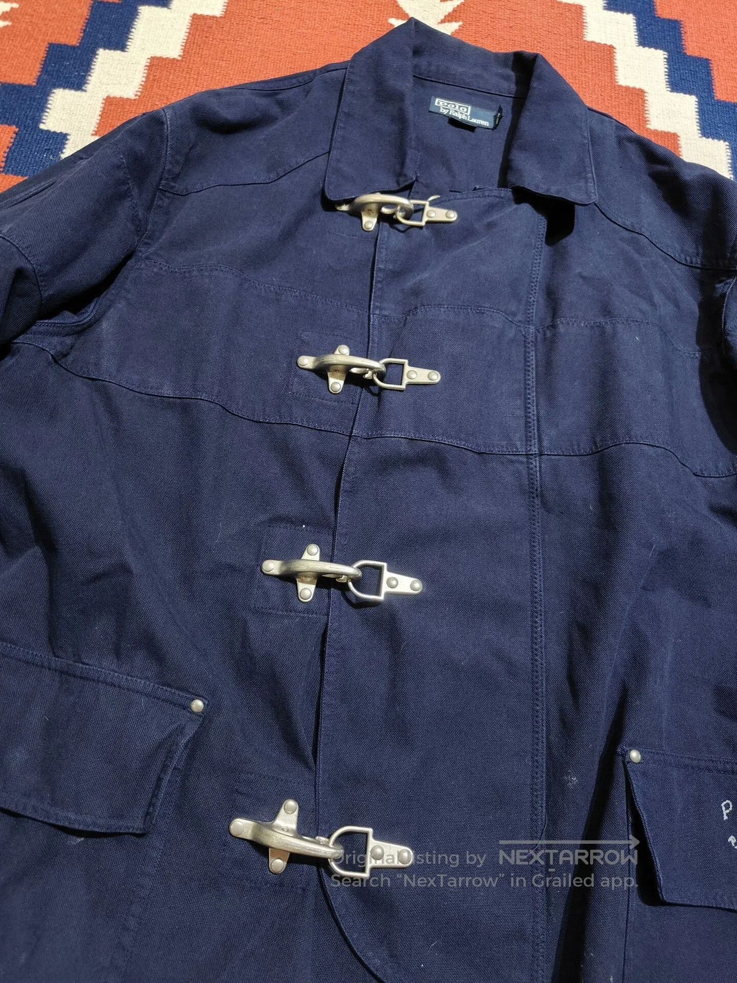 Polo Ralph Lauren Navy Blue Lobster Claw Firefighter Jacket. Size US L / EU 52-54 / 3 - 3 Thumbnail