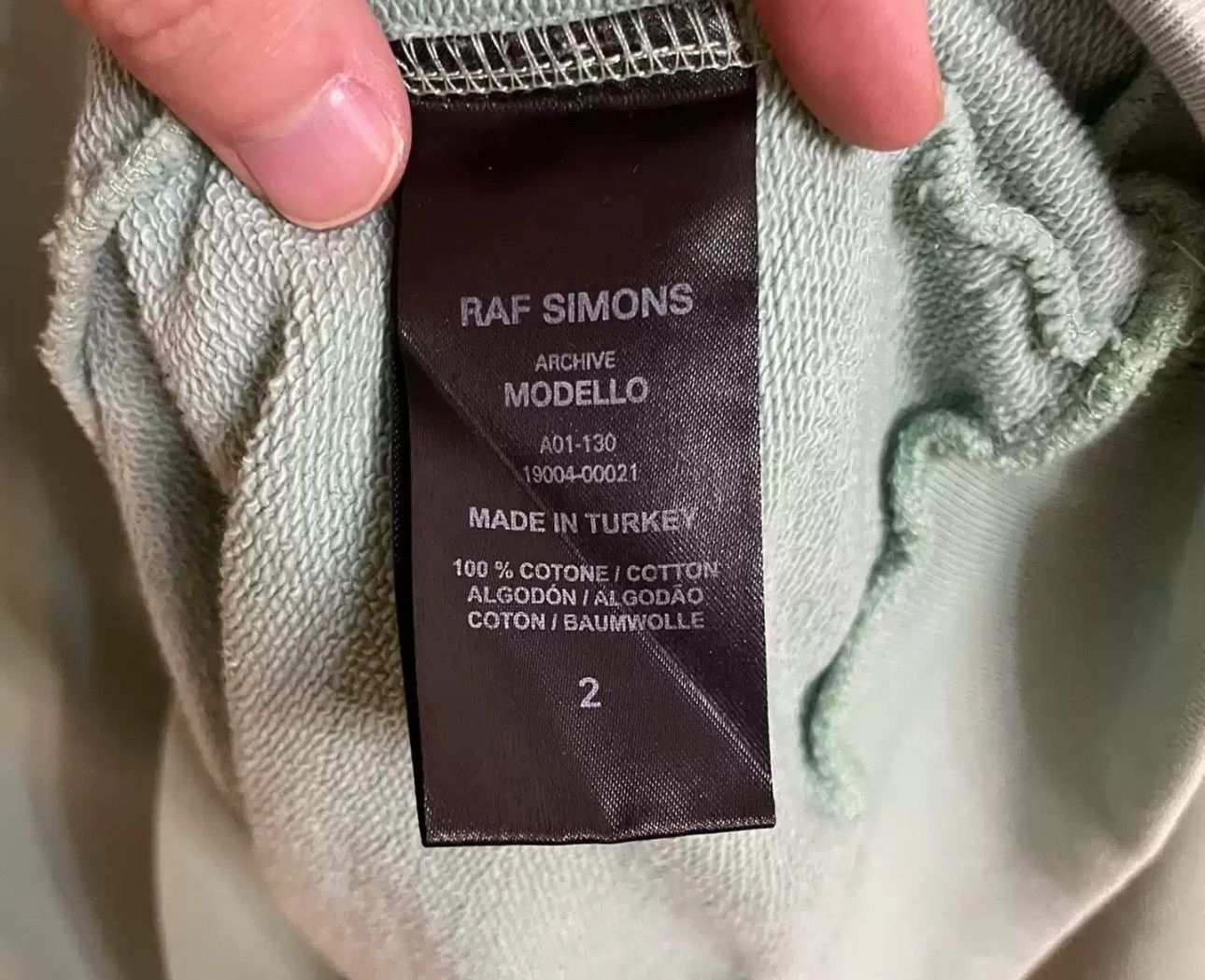 Raf Simons raf simons mint green nebraka hoodie Size US M / EU 48-50 / 2 - 3 Thumbnail