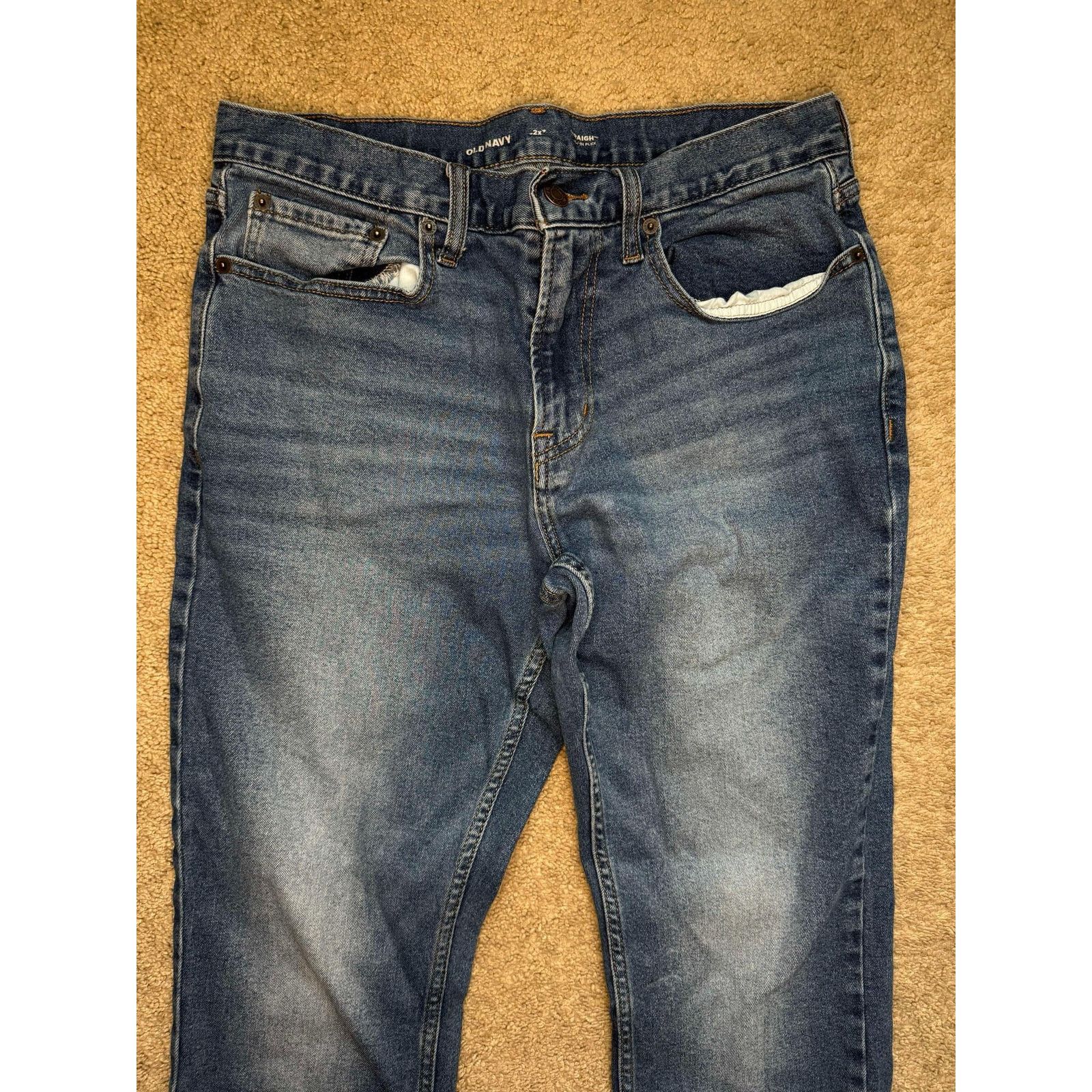 Old Navy Old Navy Built-In Flex Straight Jeans *LOT OF 2* Blue 32/30 Size US 32 / EU 48 - 4 Thumbnail