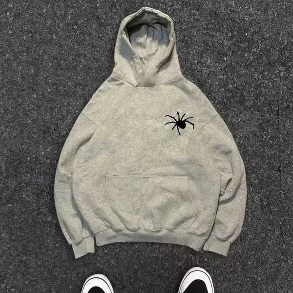 Japanese Brand Ichiko x Rika Grey washed distressed spider print hoodie Size US L / EU 52-54 / 3 - 4 Thumbnail