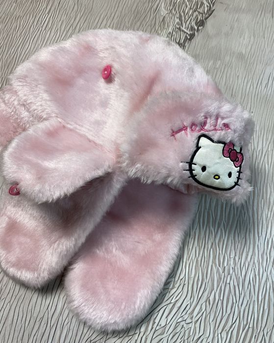 Affliction Hello Kitty Y2K Pink Avnat Garde Fur Fuzzy Ushanka Hat Cap ...