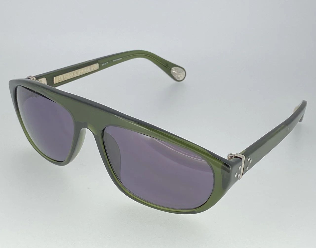 Ann Demeulemeester Ann Demeulemeester Sunglasses Flat Top Green and Purple Size ONE SIZE - 8 Thumbnail