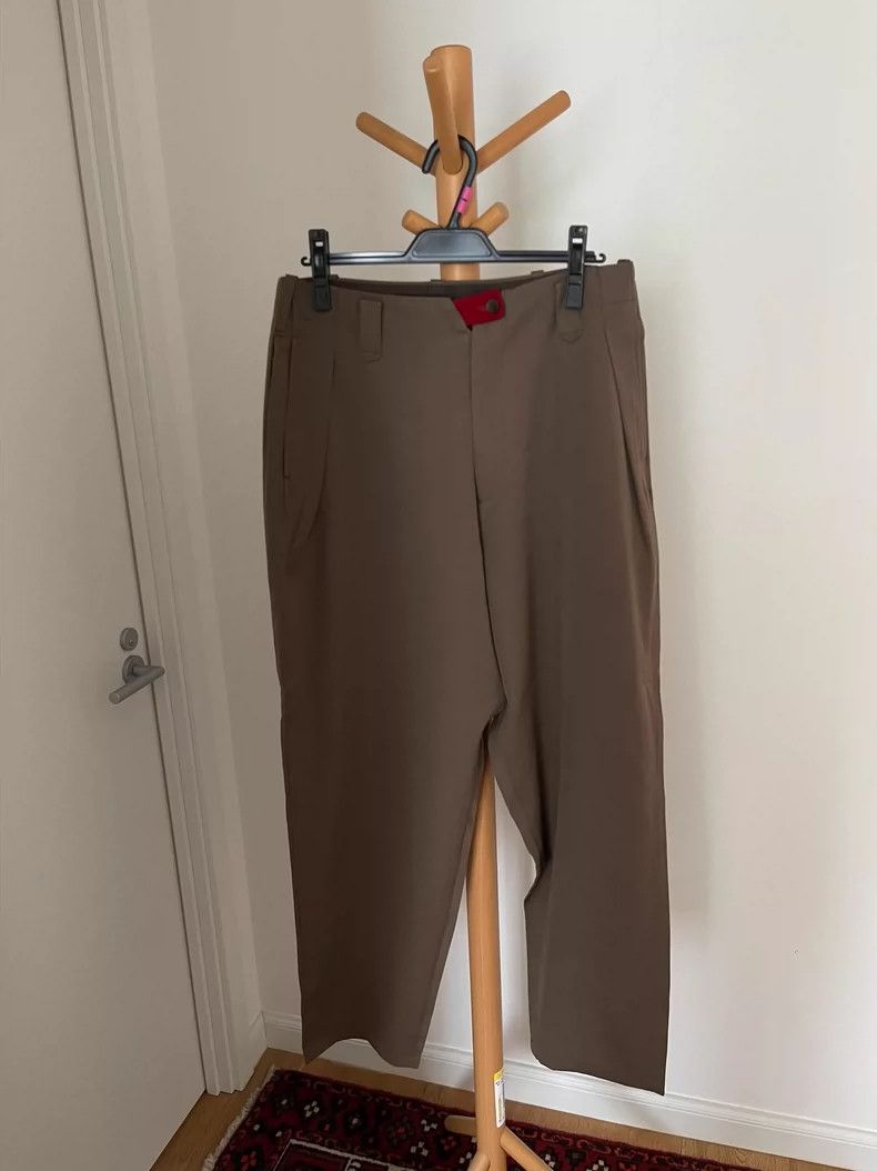 Yohji Yamamoto Yohji Yamamoto size 3 Tawny Pants with Red Stripe Details p Size US 28 / EU 44 - 1 Thumbnail