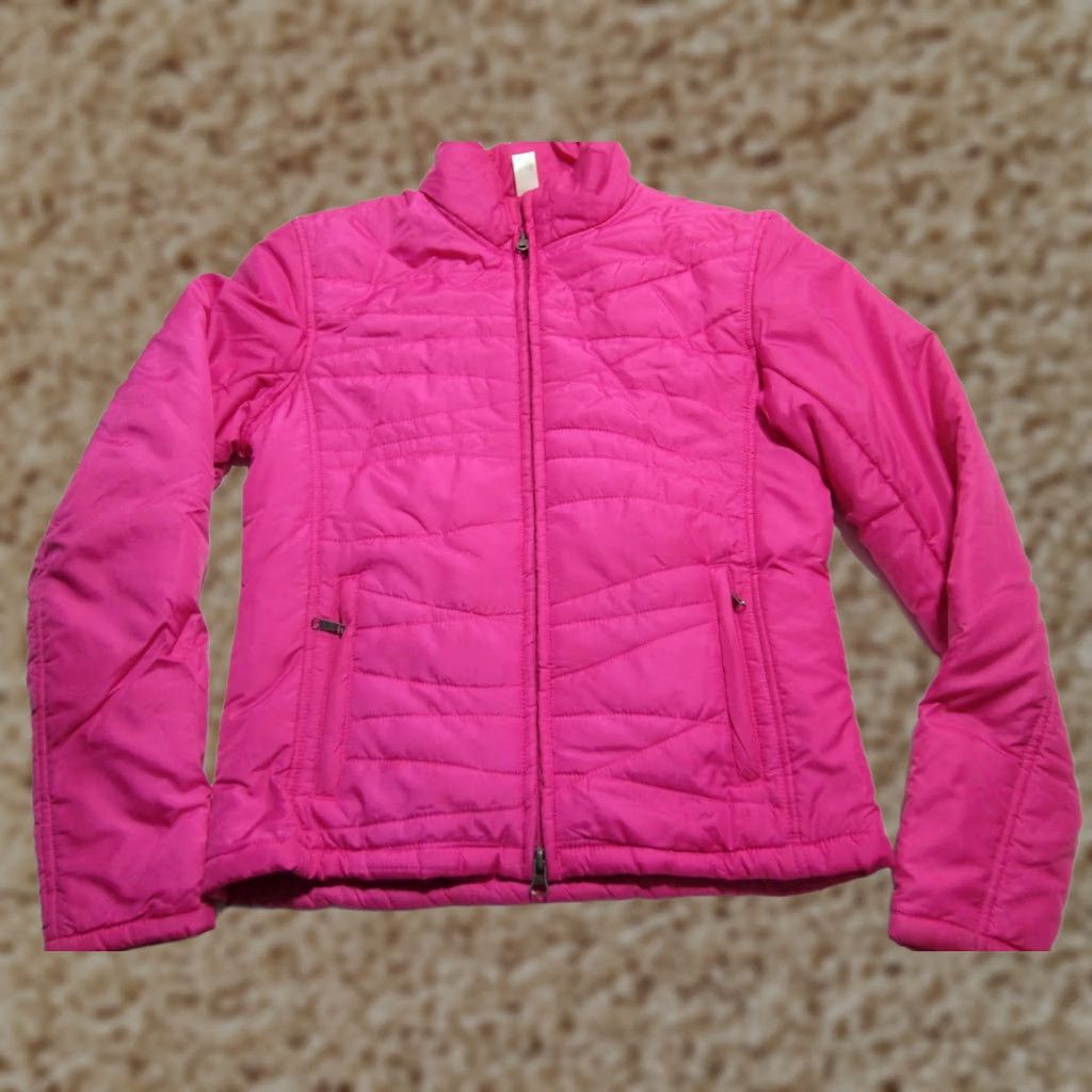 Vintage Lucy Windbreaker Jacket Women's S Fuchsia Zip Pockets Solid Polyester Outerwear Size S / US 4 / IT 40 - 1 Thumbnail