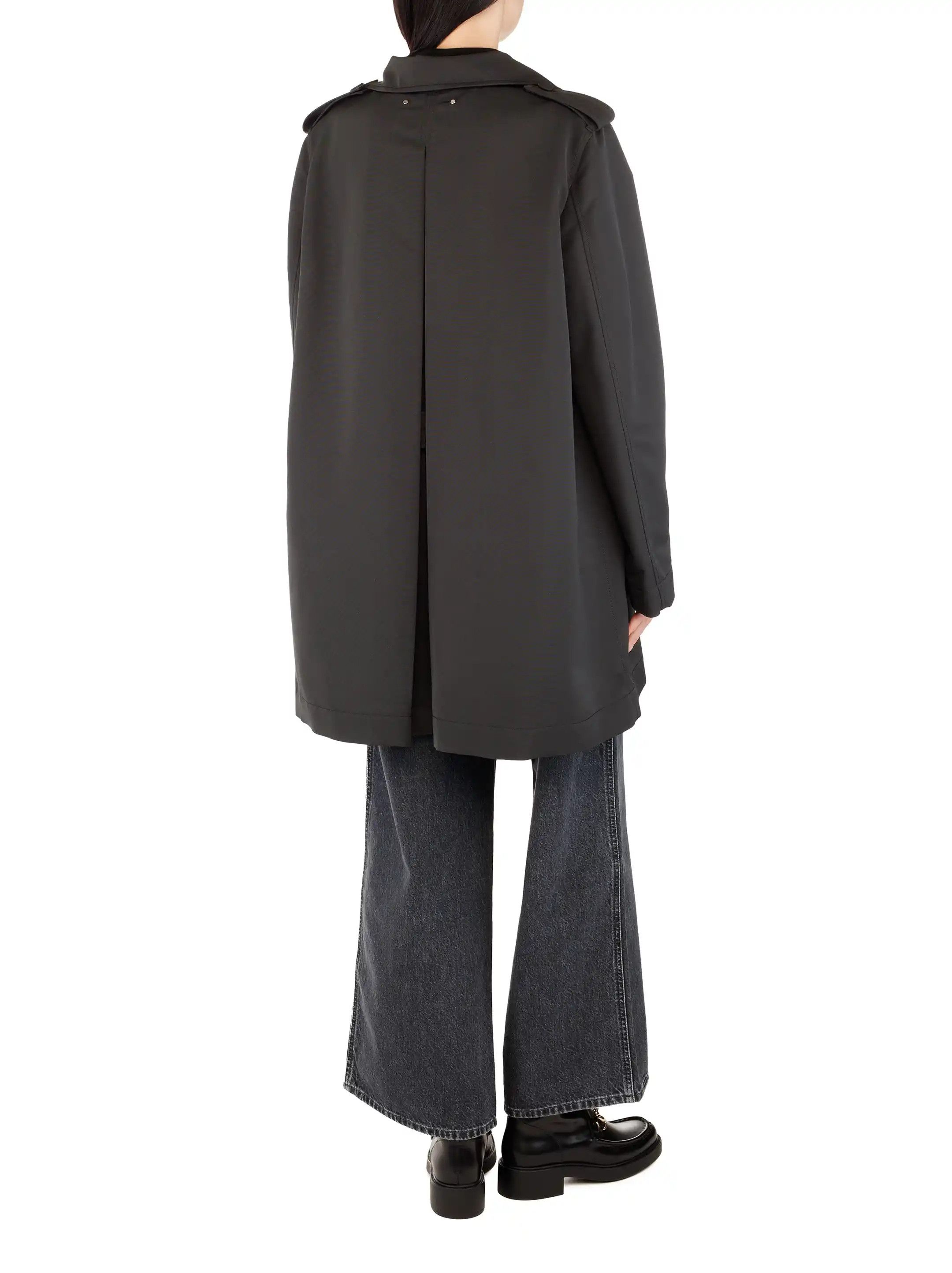 Gucci o1B3y1r0526 Nylon Faille Coat in Black Size XS / US 0-2 / IT 36-38 - 3 Thumbnail