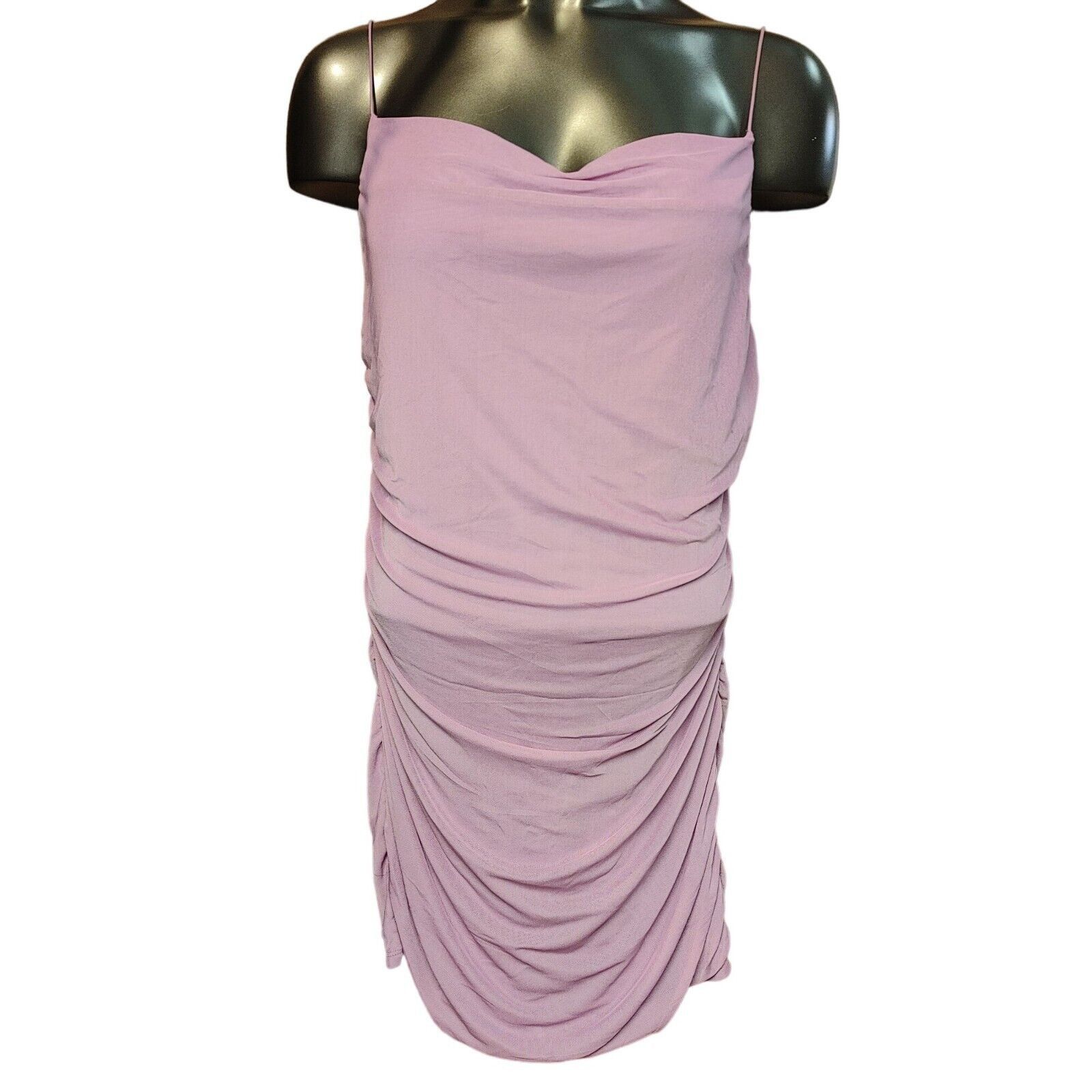 Other Wild Fable Women's Light Pink Strappy Satin BodyCon Dress La Size L / US 10 / IT 46 - 1 Thumbnail