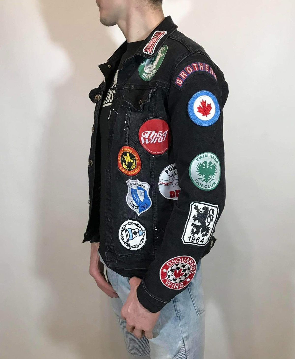 Dsquared2 Dsquared2 made in Italy denim jacket with patch patches Size US S / EU 44-46 / 1 - 3 Thumbnail