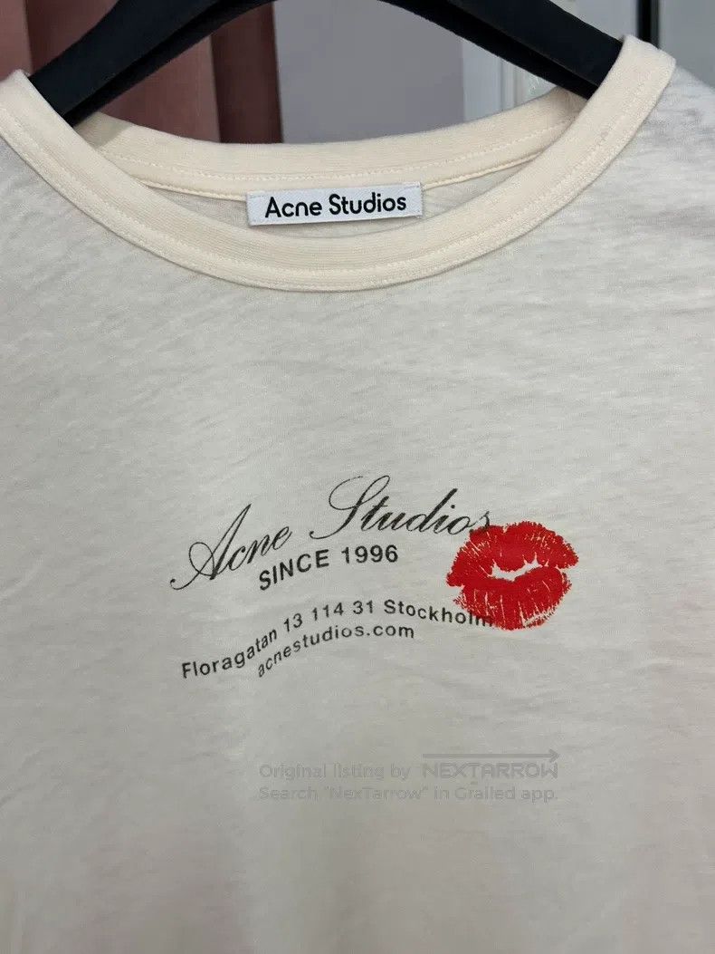 Acne Studios Acne Studios Lettering logo lip print short-sleeve T-shirt Size M / US 6-8 / IT 42-44 - 2 Thumbnail