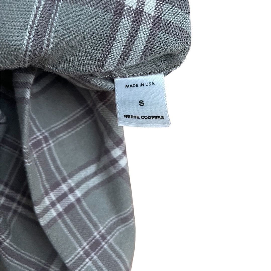 Reese Cooper ($400 Retail) Cropped Split Flannel Shirt In Green Size US S / EU 44-46 / 1 - 7 Thumbnail