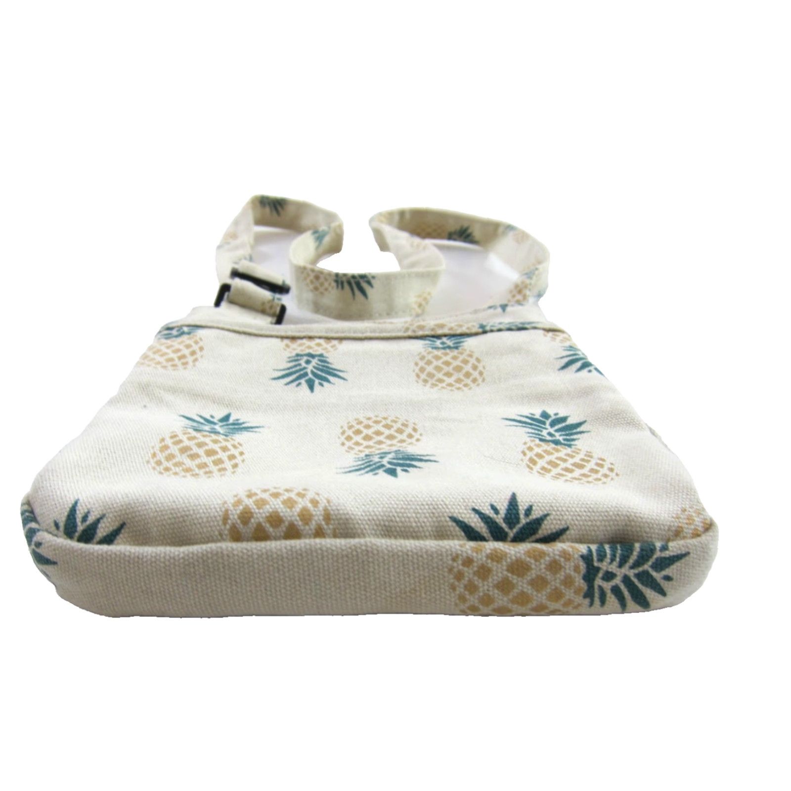 KAVU KAVU Ivory Green Gold Pineapple 3 pouch Small Satchel Shoulder Bag Purse Size ONE SIZE - 5 Thumbnail