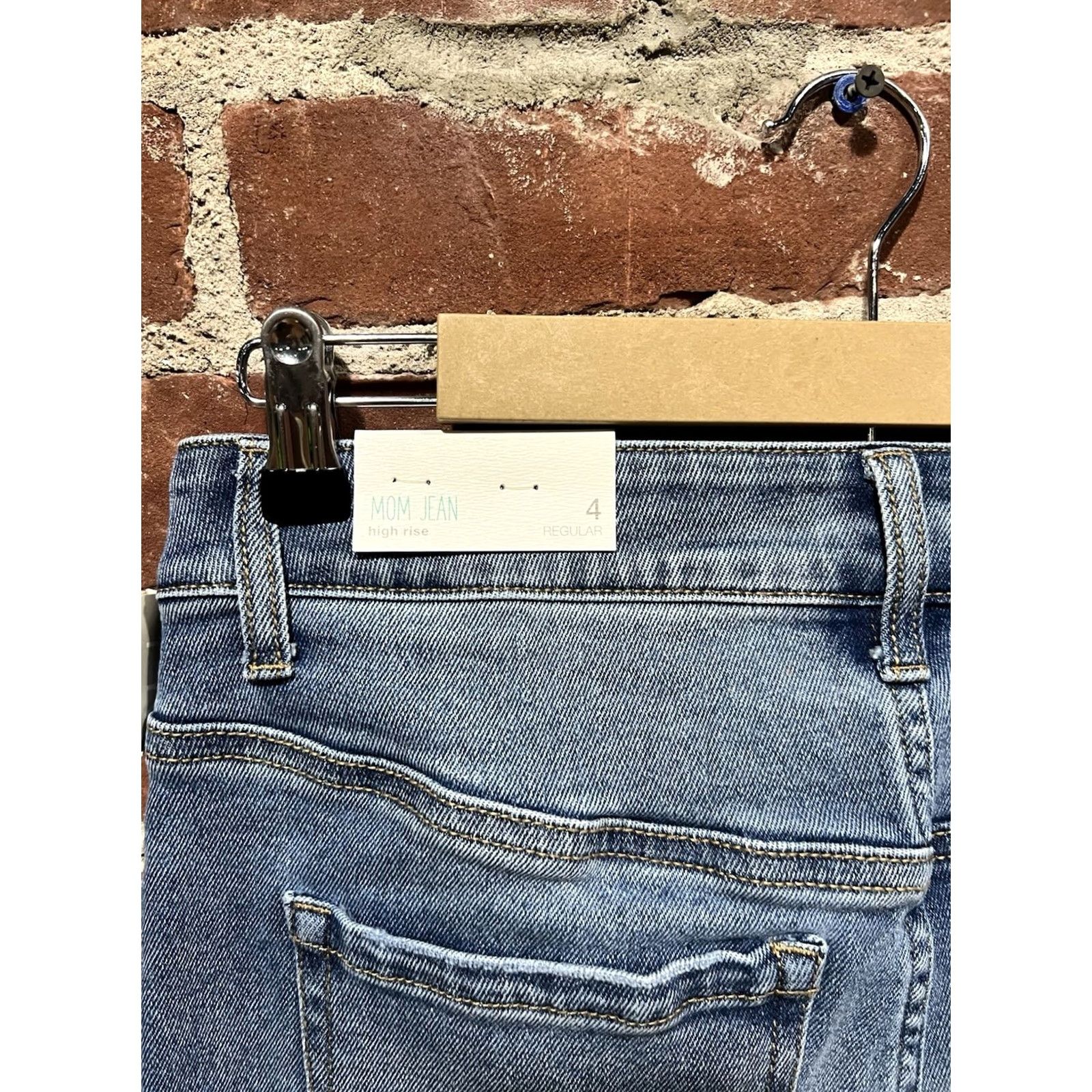 Vintage Maurices Jeans Womens Mom Regular Size 4 High Rise Blue Denim 5-Pocket Zip Button Stretch Vintage No Size 27" / US 4 / IT 40 - 3 Thumbnail