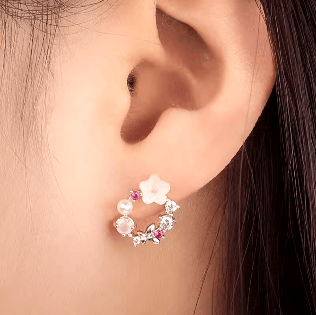 Japanese Brand Rose Gold-Color Flower Fashion 4 Piece Jewelry Set NEW Size ONE SIZE - 5 Thumbnail