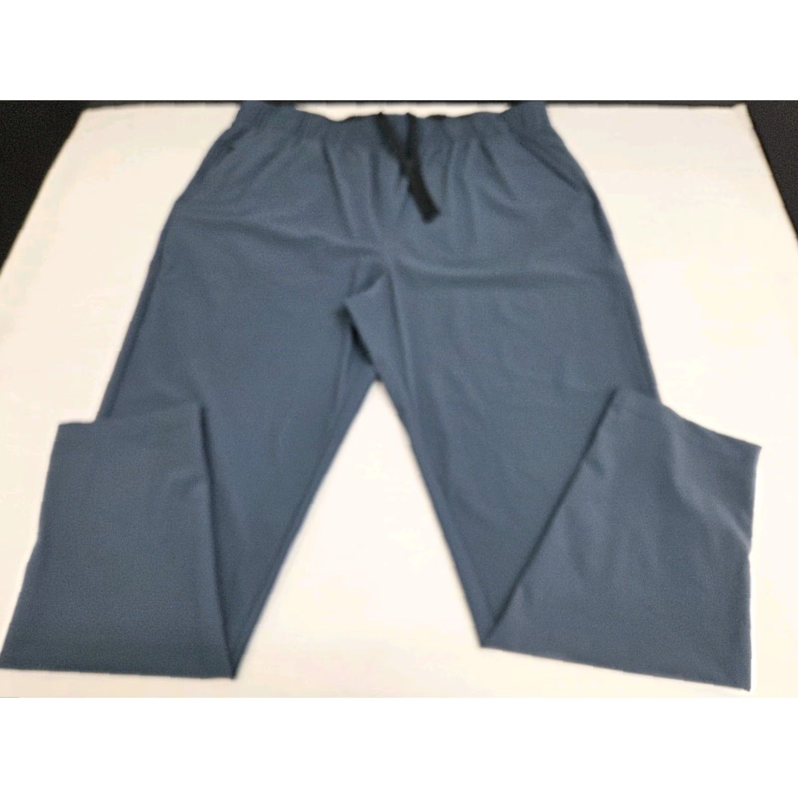Vintage Glacier Mens Active Performance Pants Blue XL Drawstring Pockets Tapered Athletic 29in Inseam zip front back zip - Winter Summer Spring Fall Size US 36 / EU 52 - 2 Thumbnail