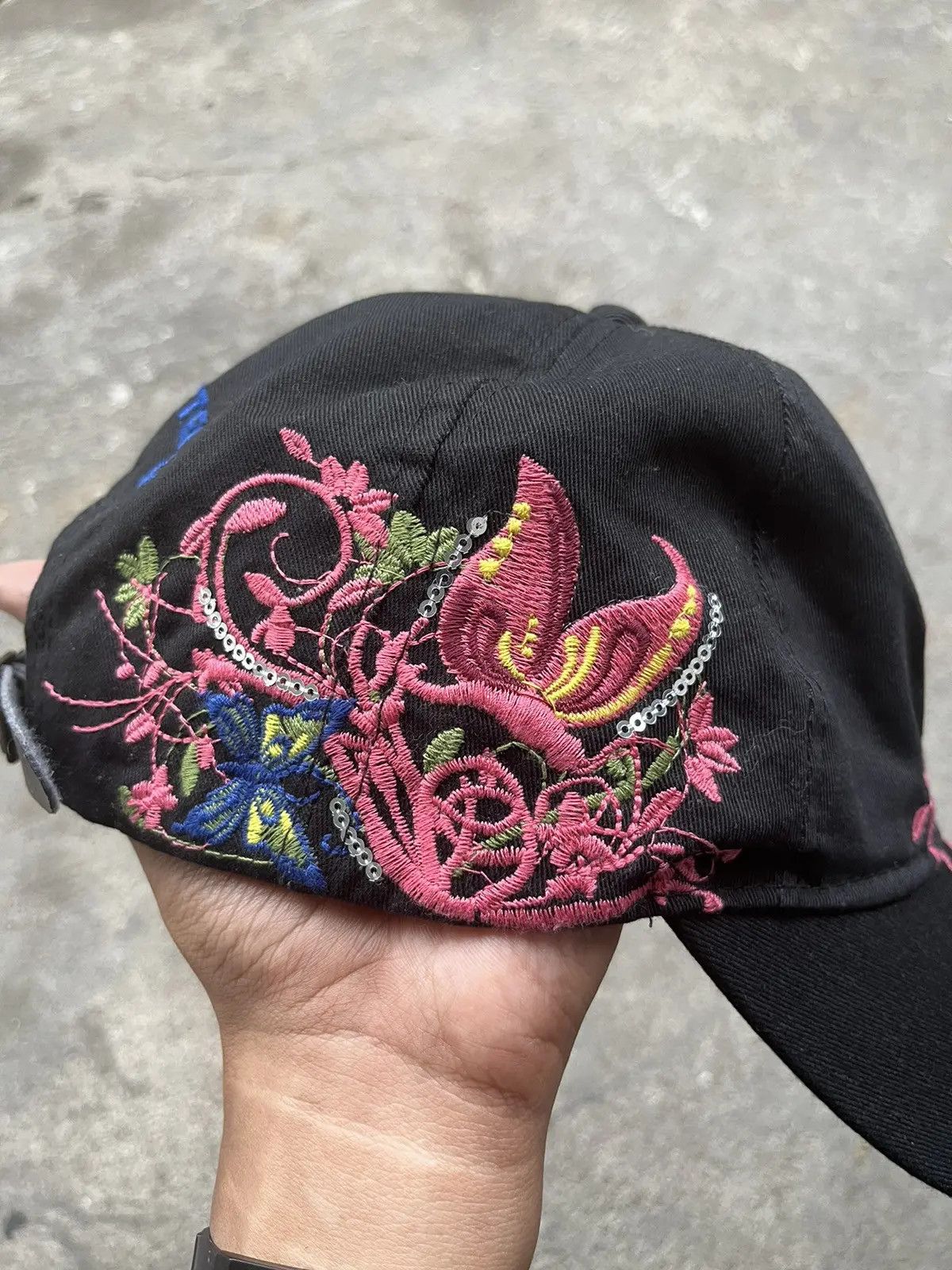 Hysteric Glamour Gothic Japanese Poem Flower Butterfly Tribal Hat LGB Size ONE SIZE - 5 Thumbnail