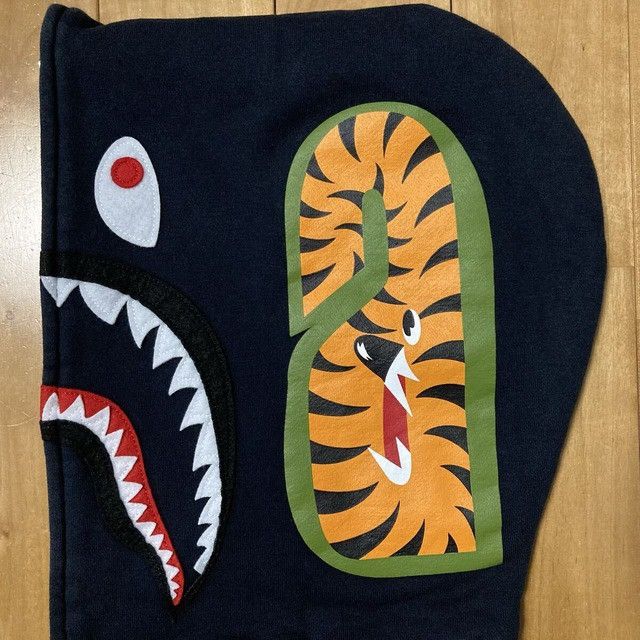 Bape BAPE WGM Shark Full Zip Hoodie Black a bathing ape Size US M / EU 48-50 / 2 - 6 Thumbnail