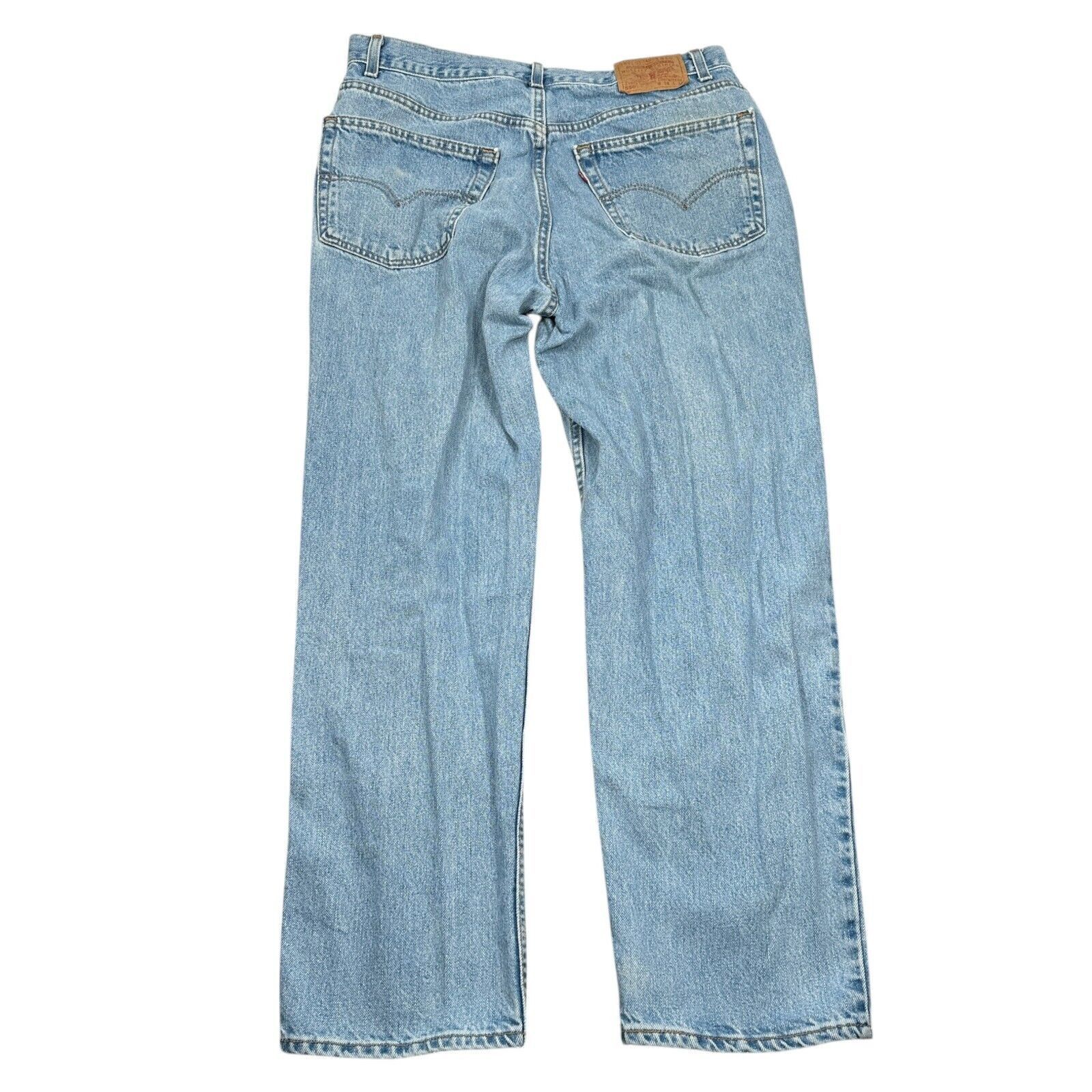 Levi's Vintage Levis 550 Jeans Mens 38 x 30 Blue Denim Cotton Size US 38 / EU 54 - 2 Thumbnail