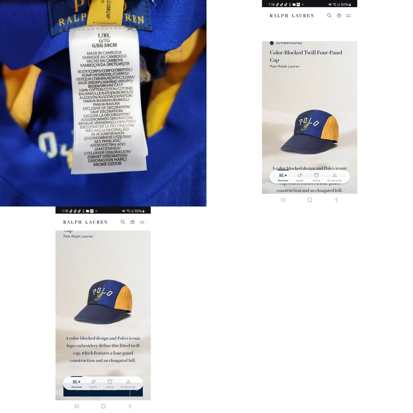 Polo Ralph Lauren Polo Ralph Lauren Hat P Wing Long Bill 4 Panel Fitted L/XL Stadium Multi Color Size US L / EU 52-54 / 3 - 9 Thumbnail