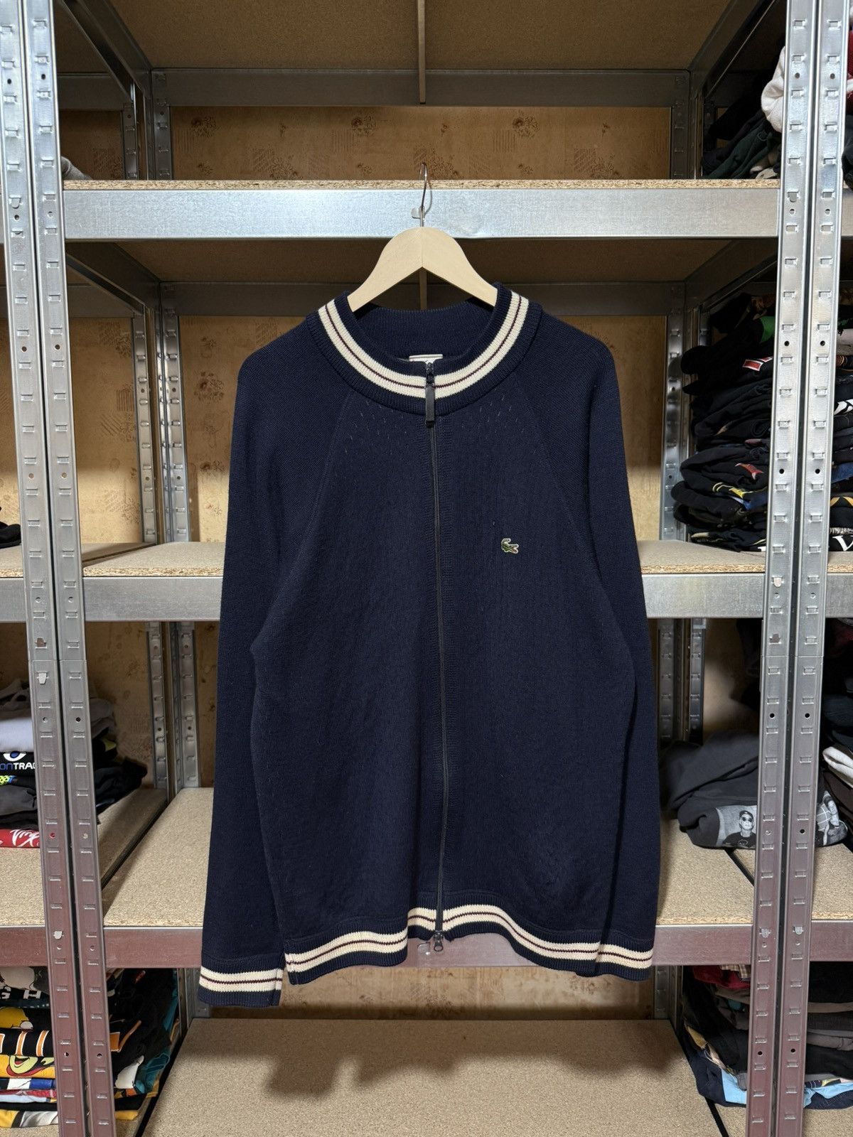 Lacoste × Vintage Vintage 90’s Lacoste Zip Pullover Retro Sweater Cardigan Size US XXL / EU 58 / 5 - 1 Thumbnail