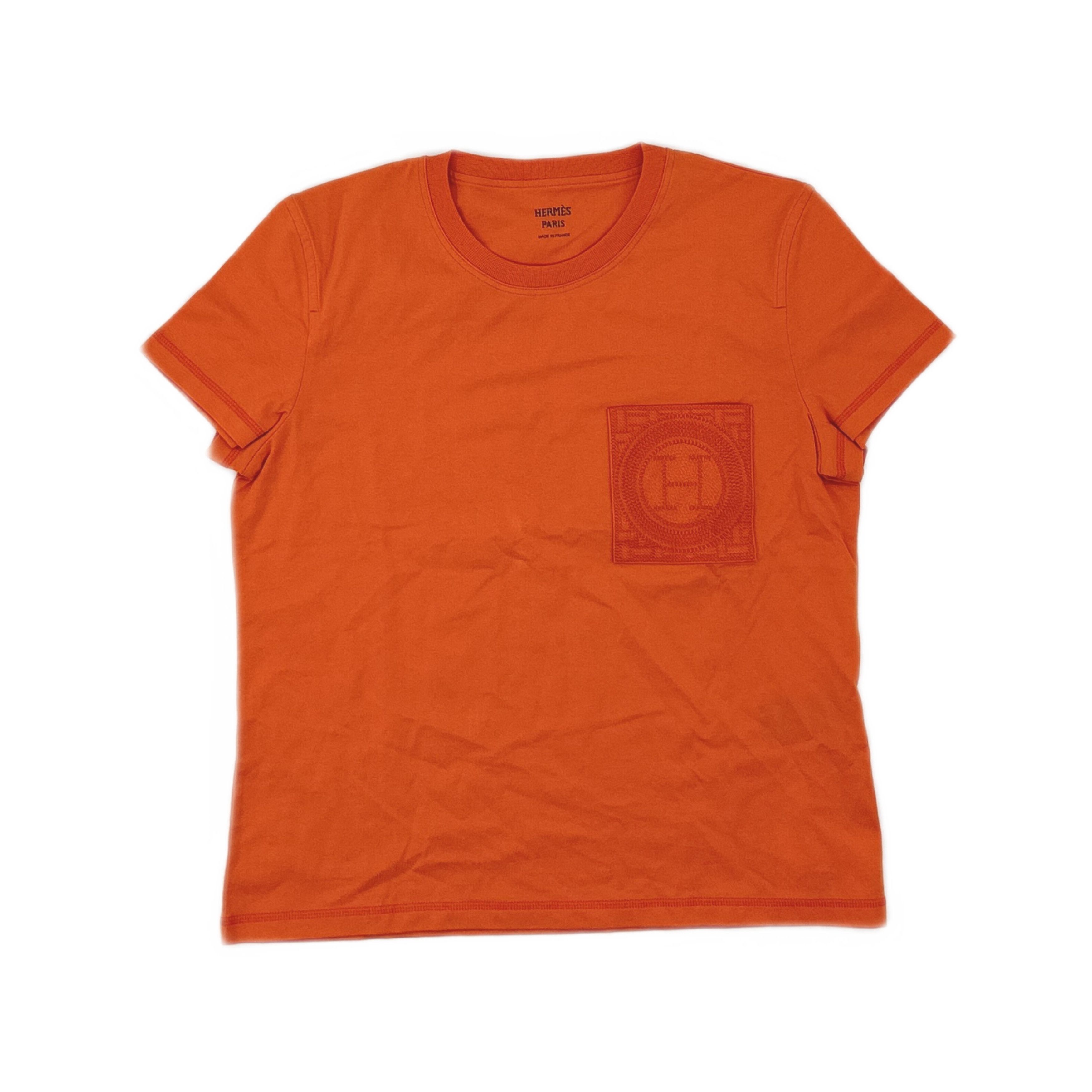 Hermes Hermès Embroidered Logo Pocket T-Shirt Size 38 Size S / US 4 / IT 40 - 1 Thumbnail