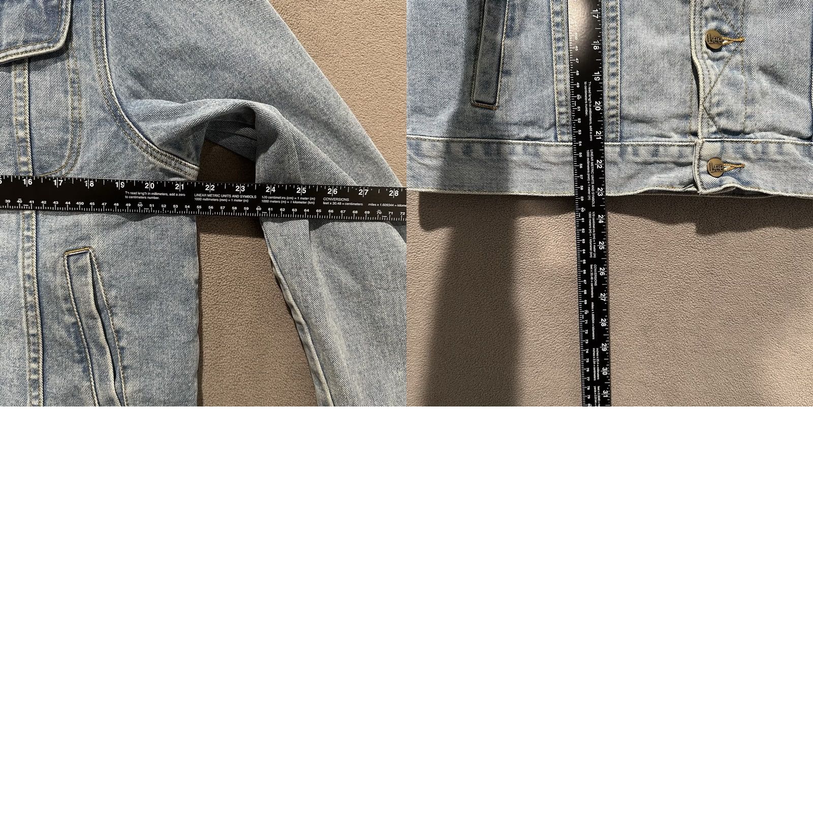 Lee LEE Denim Trucker Jacket Womens Large Blue Light Wash Short GUC Size 36" / US 14 / IT 50 - 8 Thumbnail