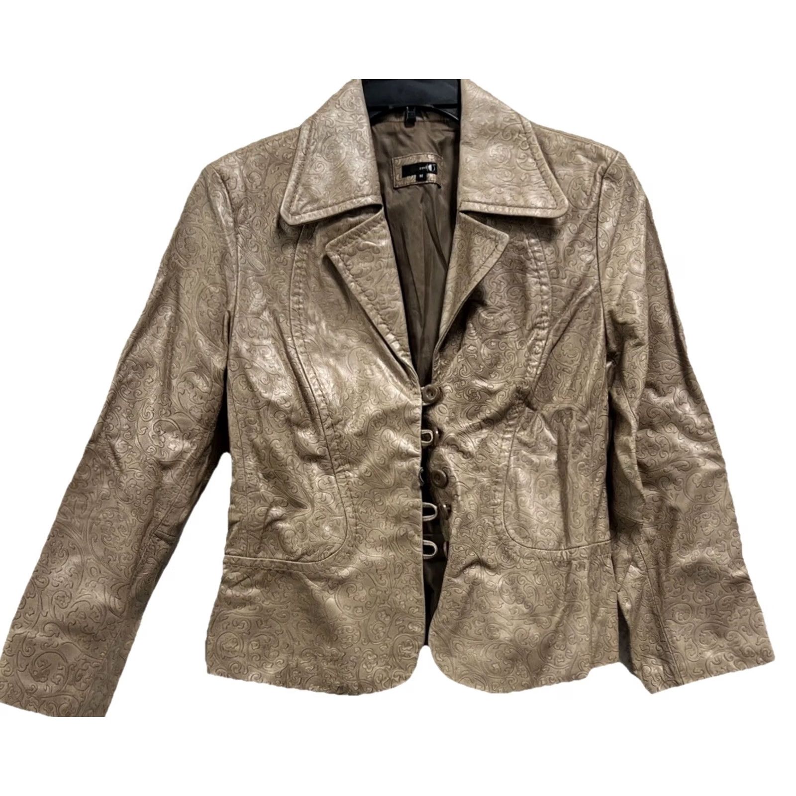 Vintage VINTAGE Y2K Red O Genuine Leather Moto Jacket Women’s Brown Zip Coat Size M / US 6-8 / IT 42-44 - 5 Thumbnail
