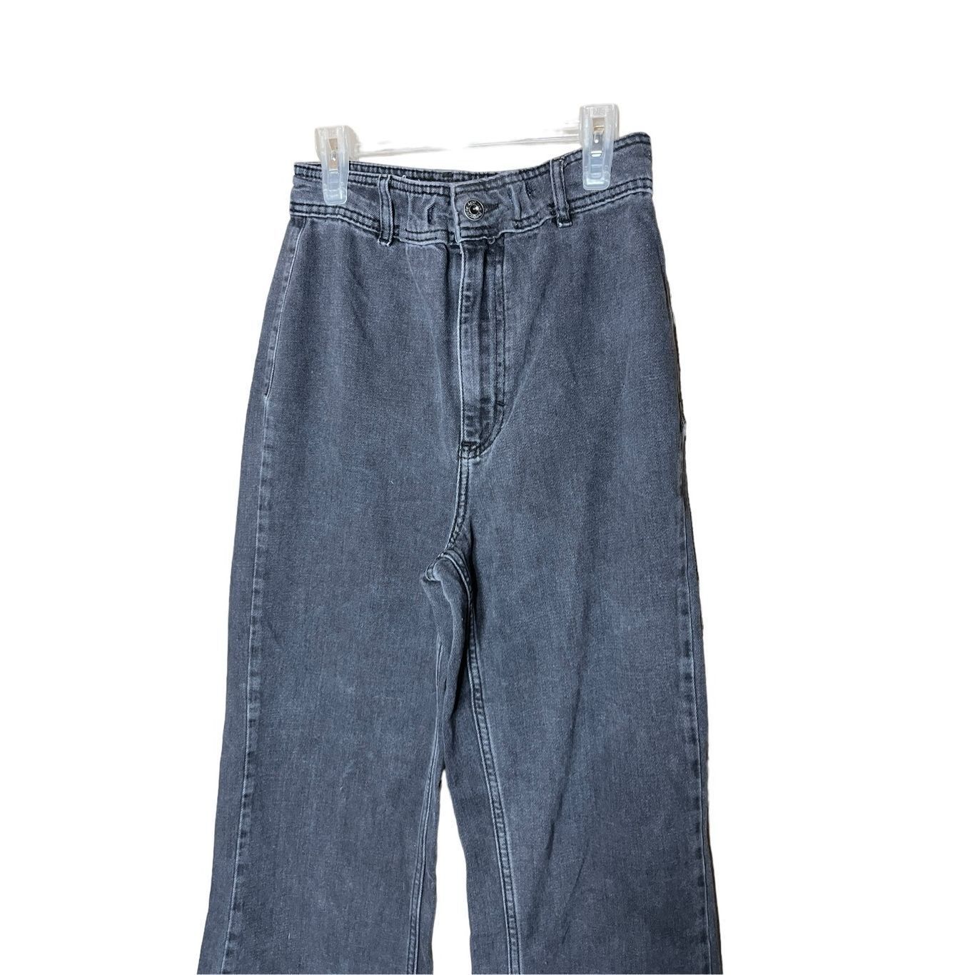 Free People We The Free High Rise Wide Leg Black Jean Size 27 Size 25" / US 0 / IT 36 - 2 Thumbnail