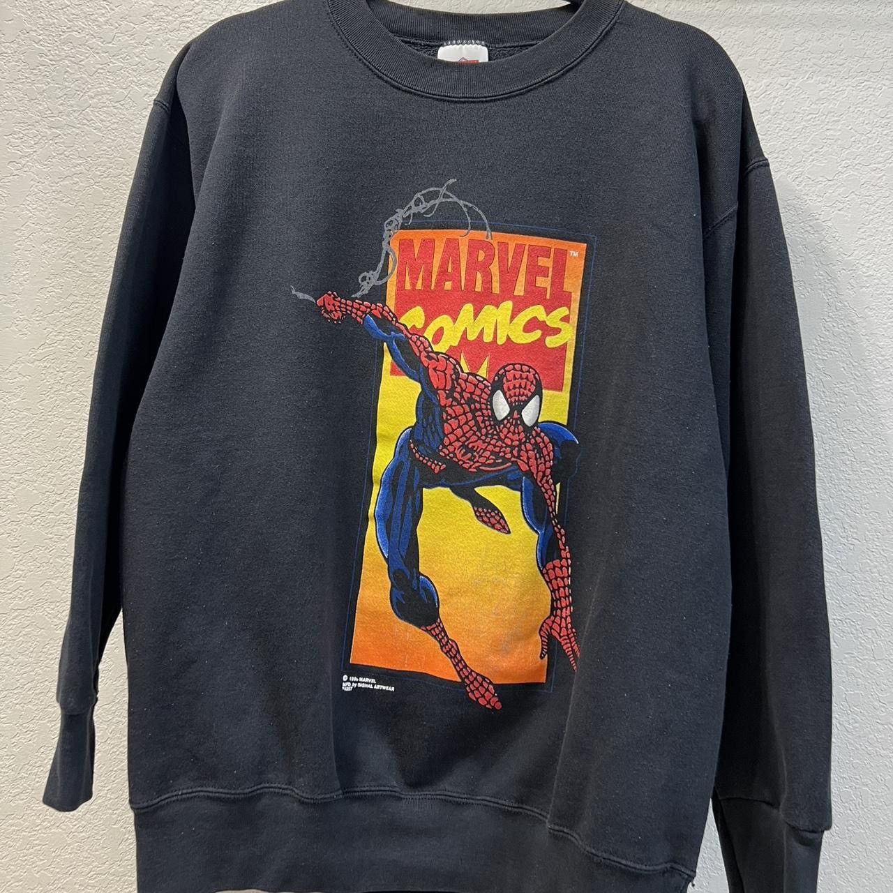 Marvel Comics × Vintage Vintage 90s Black Marvel Comic Spiderman crewneck sweatshirt Size US L / EU 52-54 / 3 - 2 Thumbnail