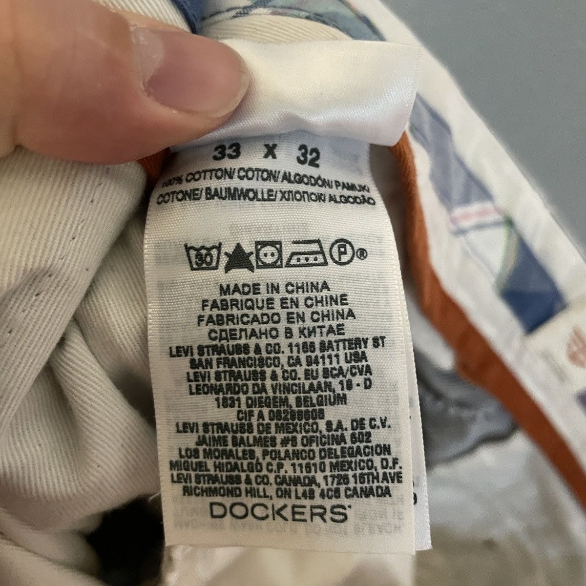 Dockers Dockers Straight Fit White Blue Seersucker Chinos Size 33x32 Size US 33 - 6 Thumbnail